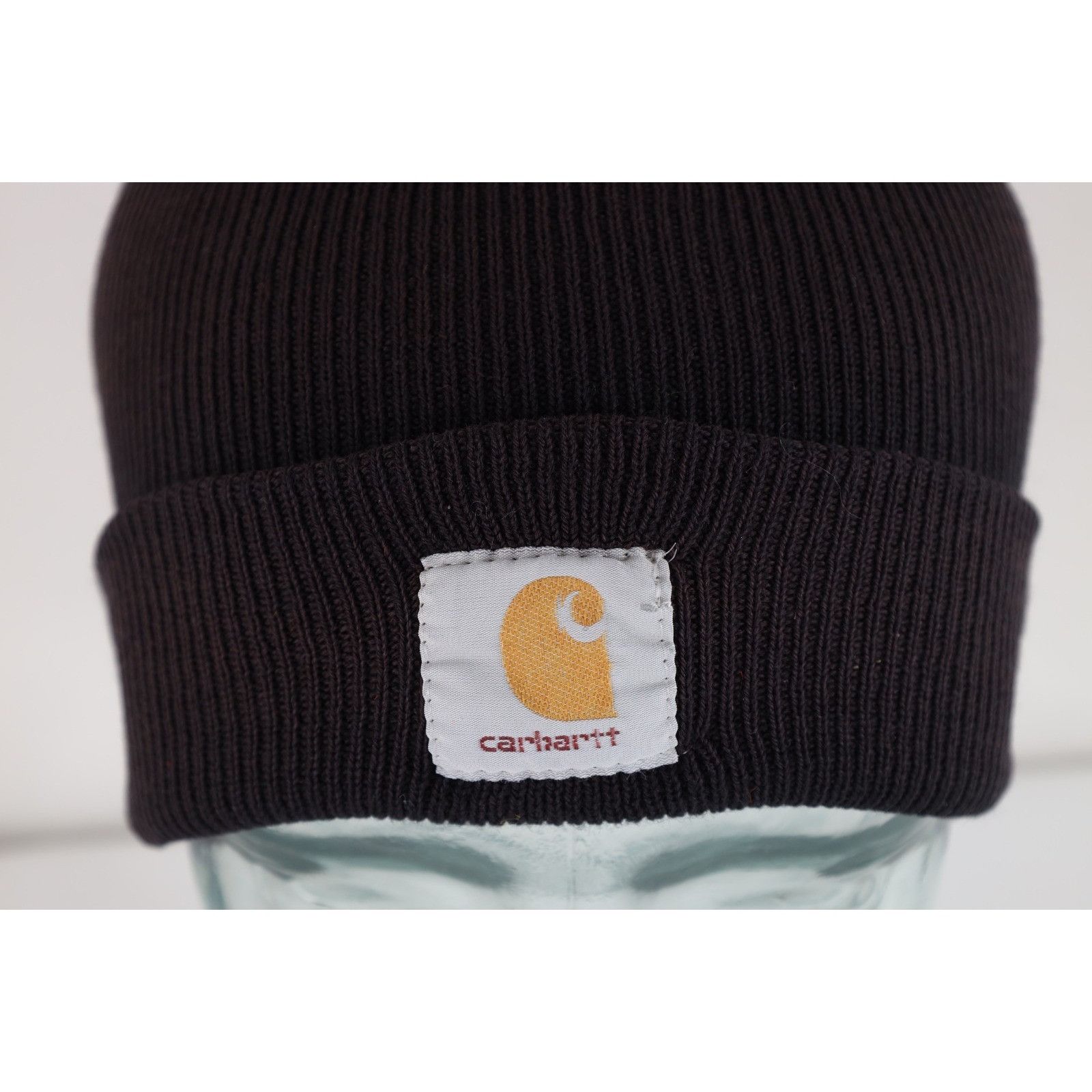 Carhartt Vintage 90s Carhartt Spell Out Sun Faded Knit Beanie Hat Size ONE SIZE - 2 Thumbnail