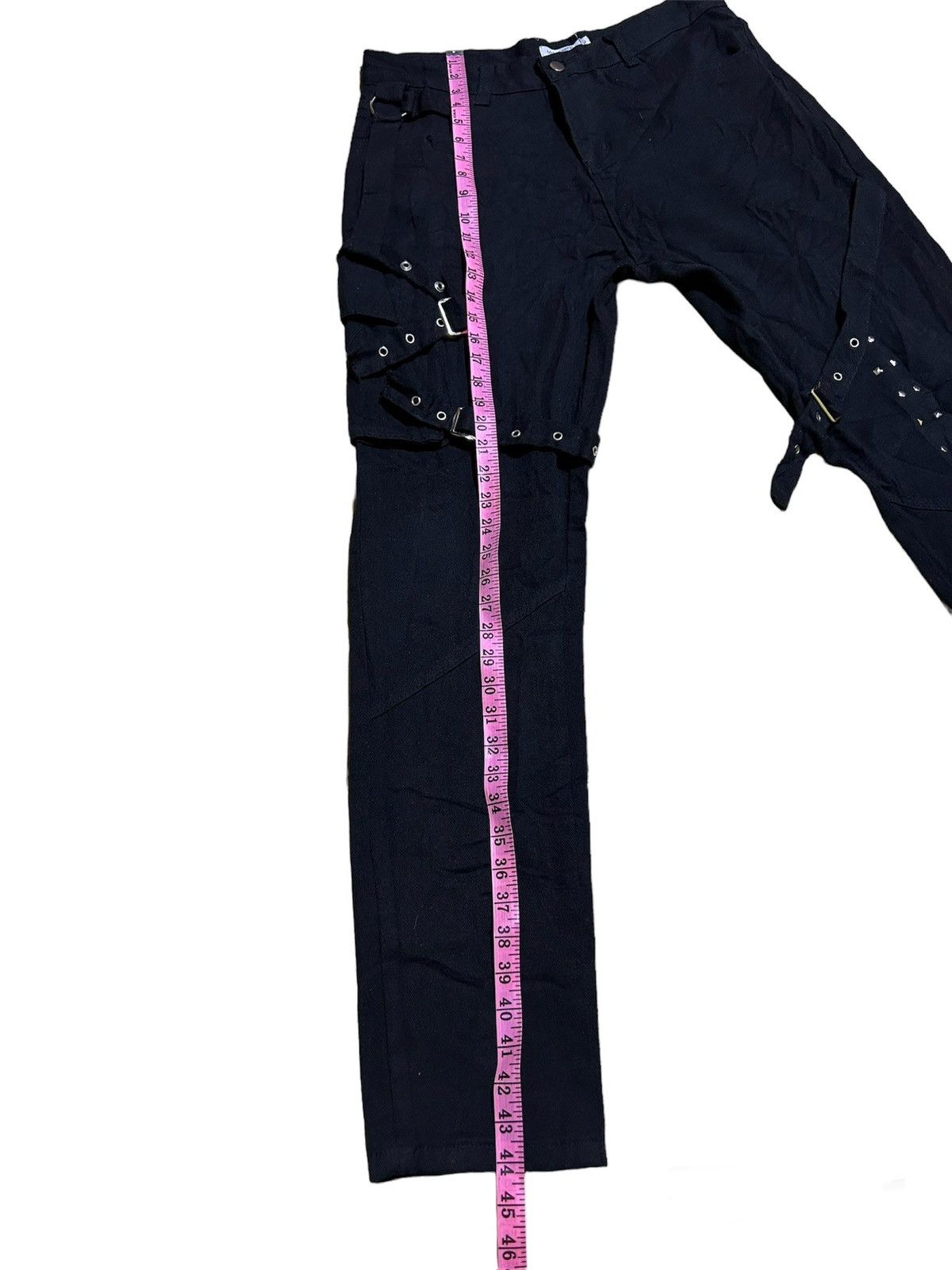 Japanese Brand × Seditionaries 💥 BONDAGE PUNK MISSLOOK BLACK PANTS Size US 32 / EU 48 - 4 Thumbnail