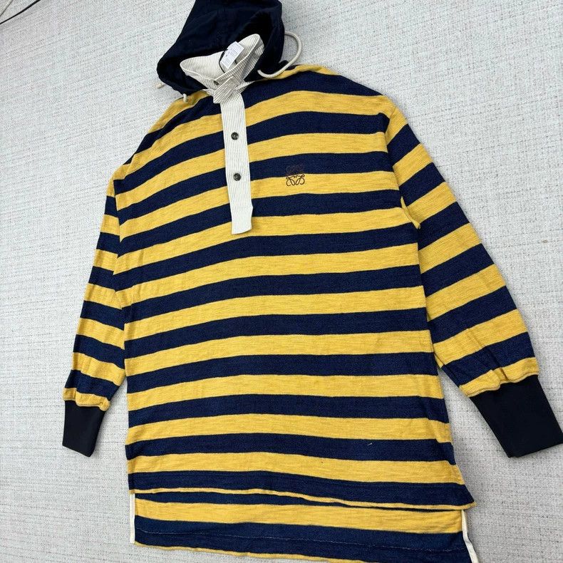 Loewe LOEWE Long striped embroidered logo hoodie Size XS / US 0-2 / IT 36-38 - 3 Thumbnail