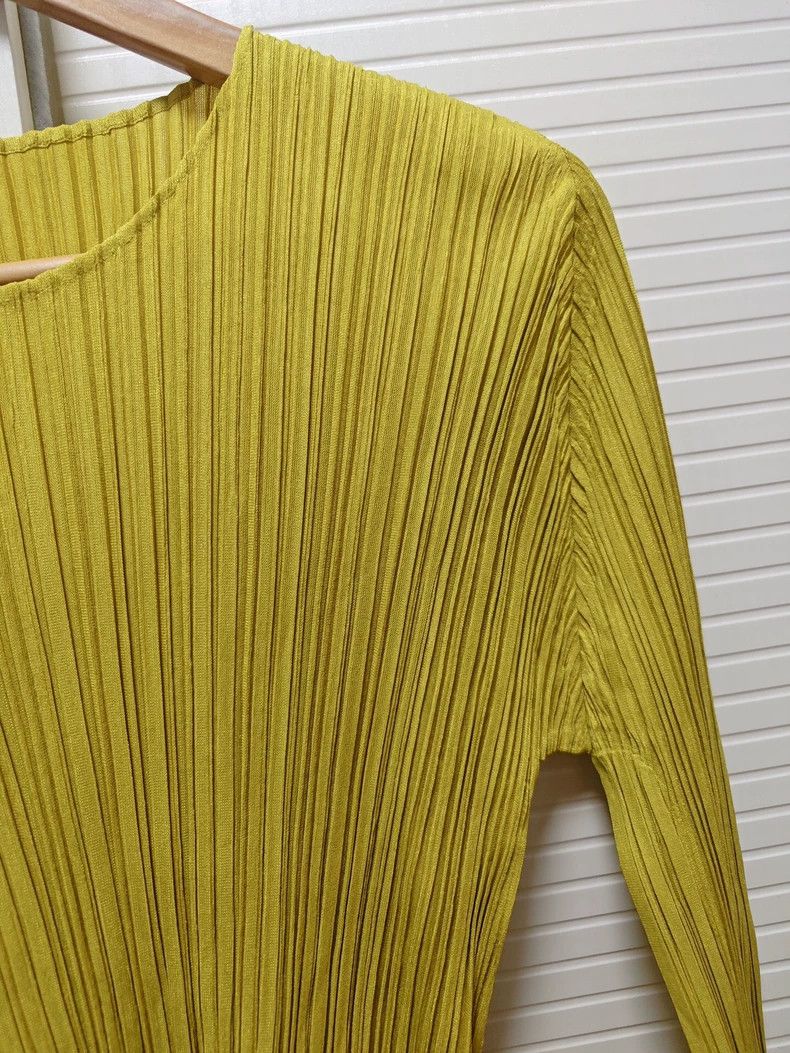 Issey Miyake Issey Miyake size:3 Yellow pleated long-sleeved shirt Size S / US 4 / IT 40 - 5 Thumbnail