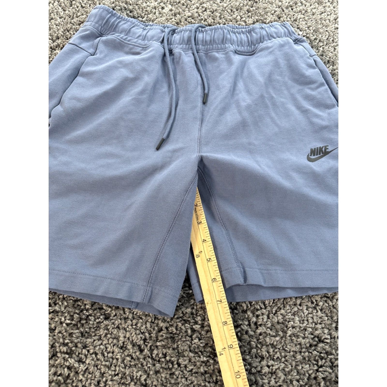 Nike Nike Shorts Mens M Blue Tech Fleece 8" Gym Activewear Sports Logo Pockets Drawstring Sportswear Size US 31 - 4 Thumbnail