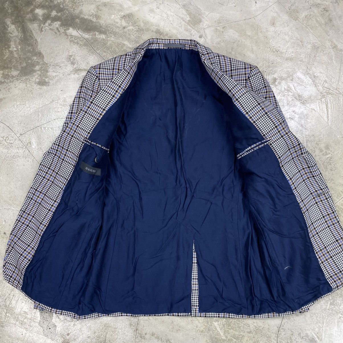 Gucci Tailored Houndstooth Tartan Blazer Size 48S - 3 Thumbnail