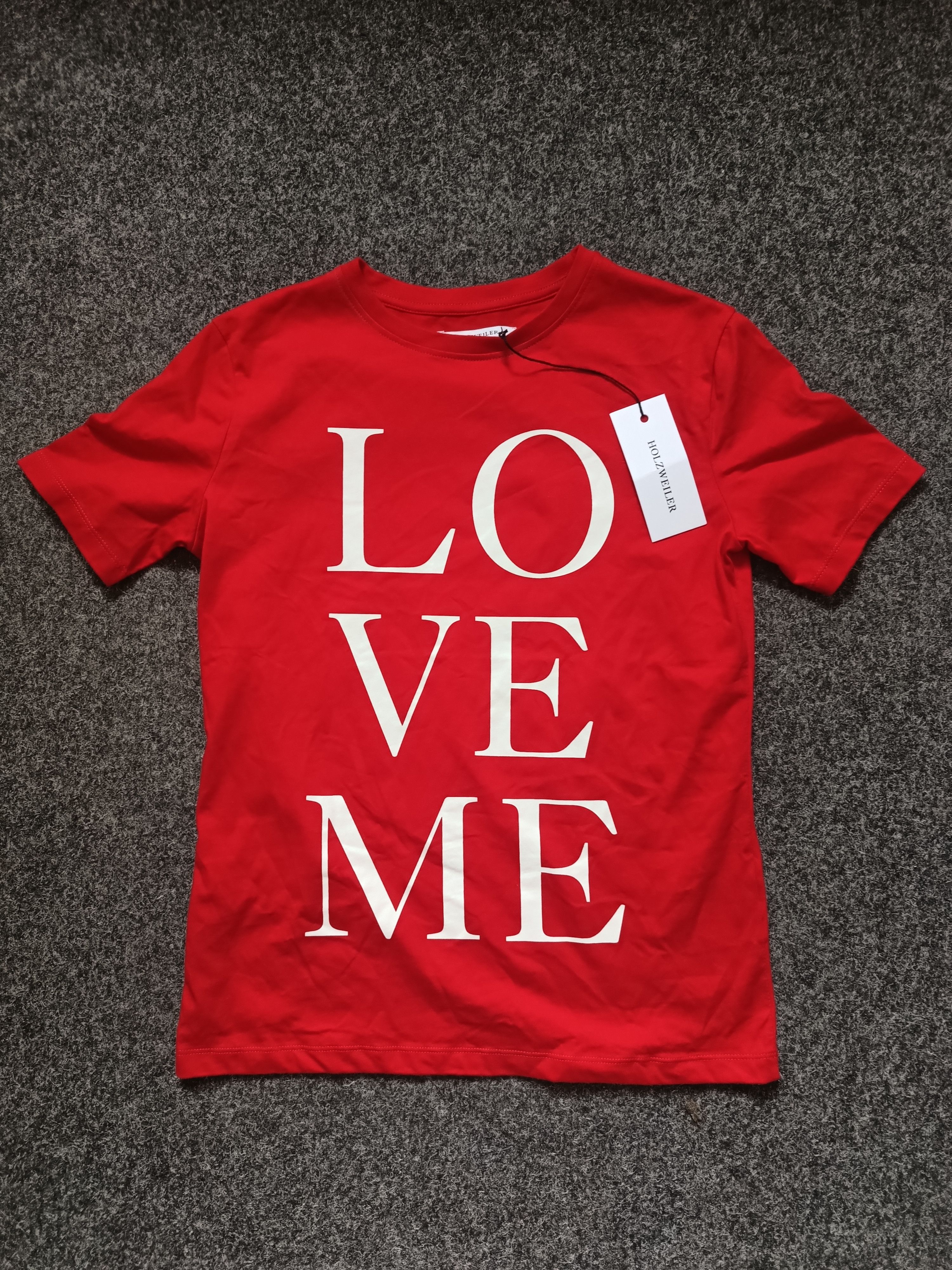 Holzweiler Red t-shirt with inscription Size XS / US 0-2 / IT 36-38 - 1 Thumbnail