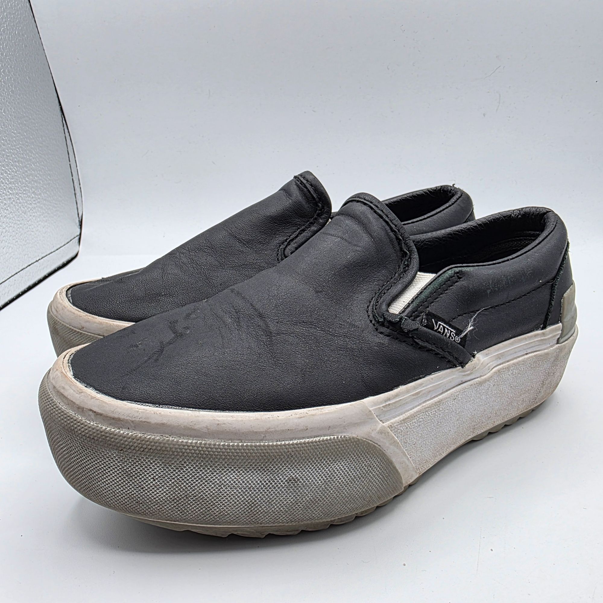 Vans Vans Old Skool Stacked Womens Size 5 Shiny Black Silver Whit Size US 5 / IT 35 - 4 Thumbnail