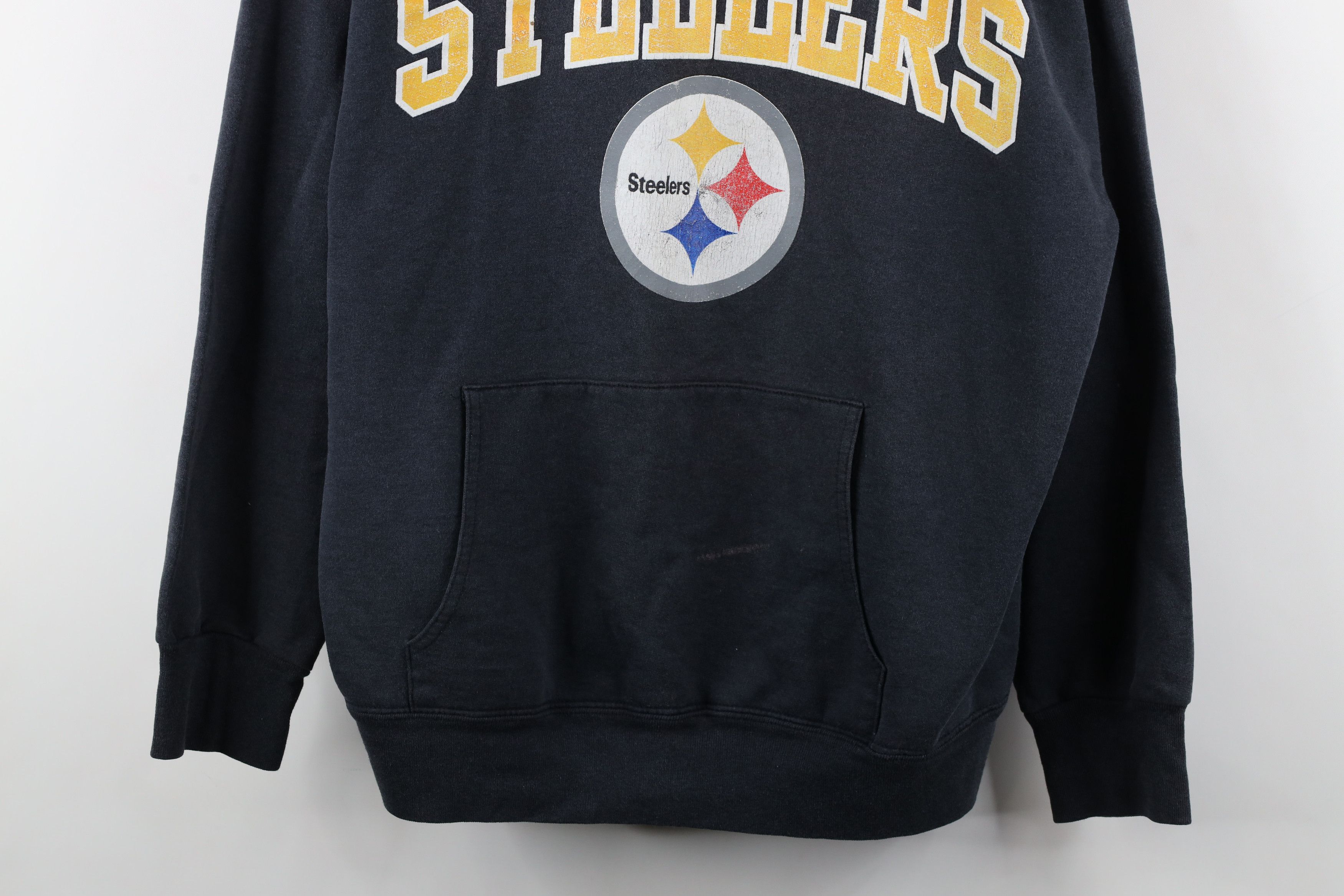Vintage Vintage 90s Spell Out Pittsburgh Steelers Football Hoodie Size US L / EU 52-54 / 3 - 3 Thumbnail