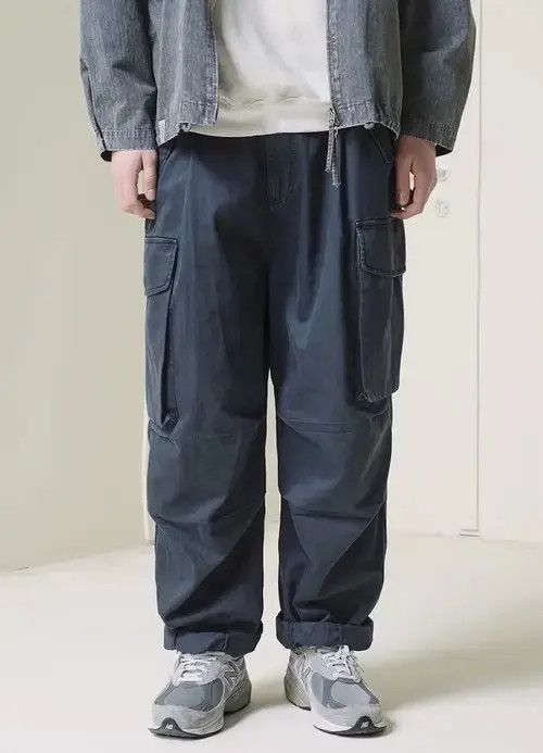 Japanese Brand 21SS Indigo Union Japan Navy Cargo Oversized Washed Pants Size US 32 / EU 48 - 3 Thumbnail