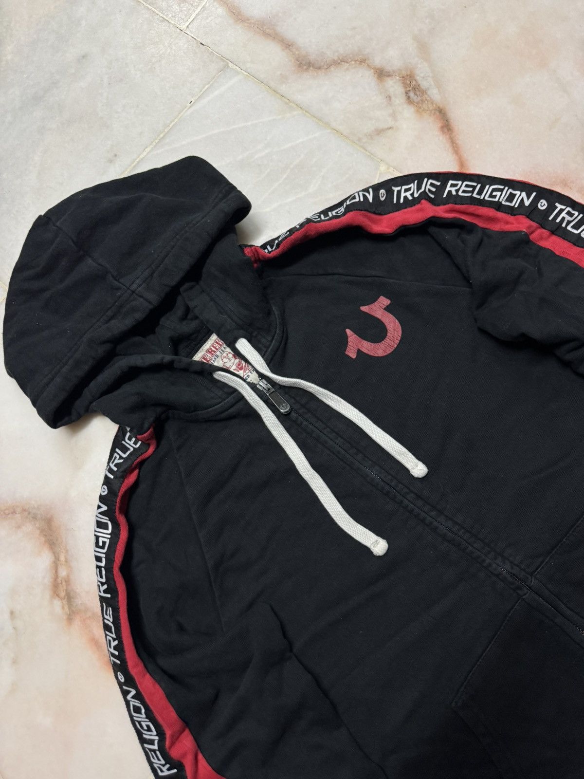 True Religion 💥VINTAGE Y2K TRUE RELIGION SIDETAP HOODIE ZIPPER RARE STYLE Size US S / EU 44-46 / 1 - 6 Thumbnail