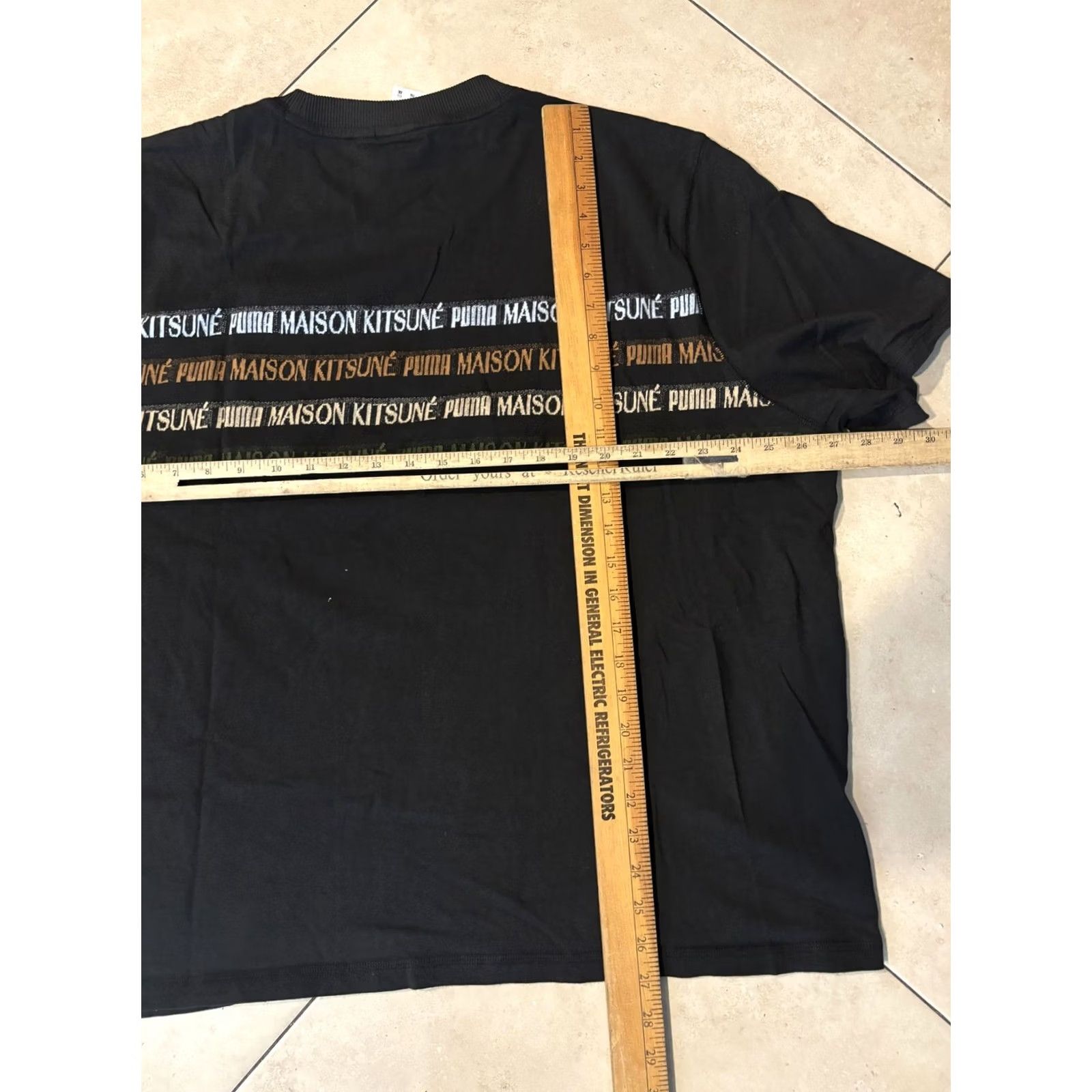 Vintage Maison Kitsuné Shirt Mens 2XL Black Puma Stripe Graphic T-Shirt Streetwear Size US XXL / EU 58 / 5 - 5 Thumbnail