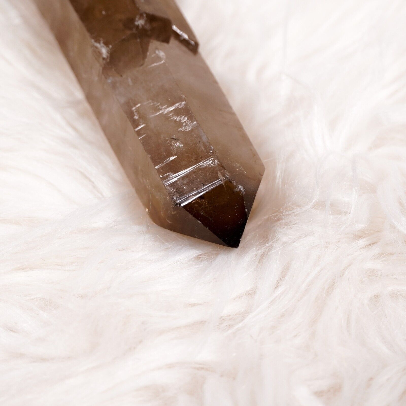 Other Large Smokey Quartz Crystal Point 4.5" Healing Gemstone Wand Size ONE SIZE - 6 Thumbnail