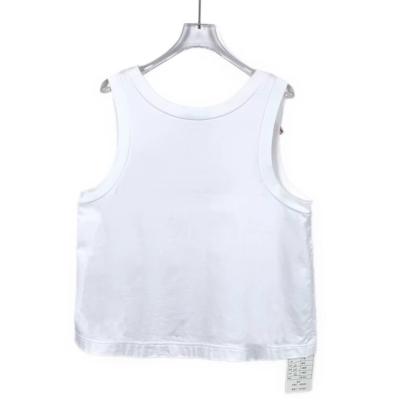 Prada PradaWhite bow cotton round-neck vest Size XS / US 0-2 / IT 36-38 - 2 Thumbnail