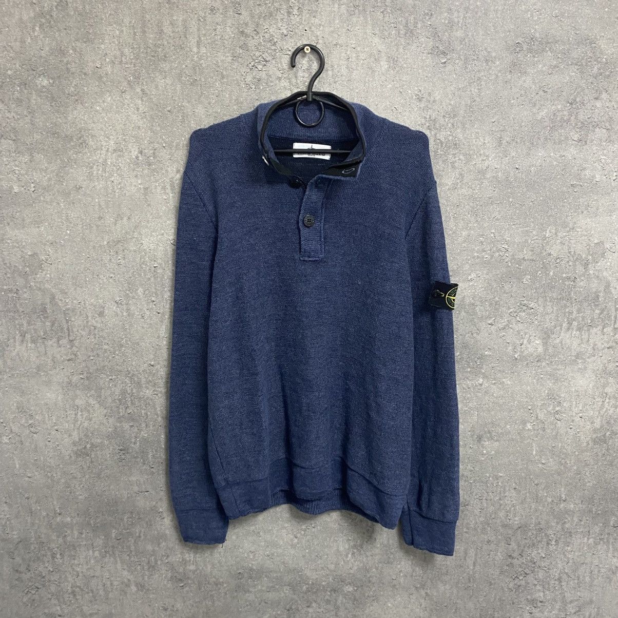 Stone Island Vintage Stone Island Half Zip 1/3 Button Up Zip Hoodie Size US L / EU 52-54 / 3 - 1 Thumbnail