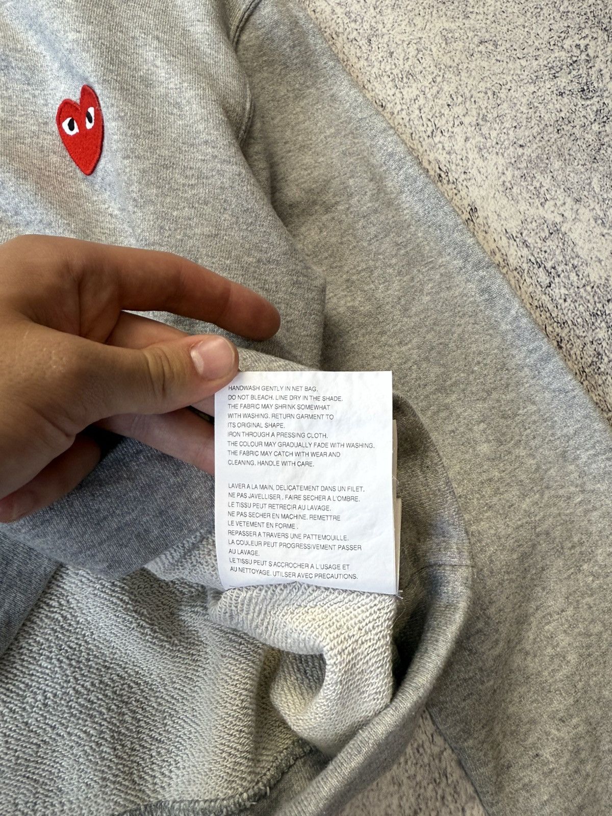 Comme des Garcons PLAY Comme Des Garcons Play CDG Grey Hoodie Sweatshirt Japanese Size M / US 6-8 / IT 42-44 - 19 Thumbnail
