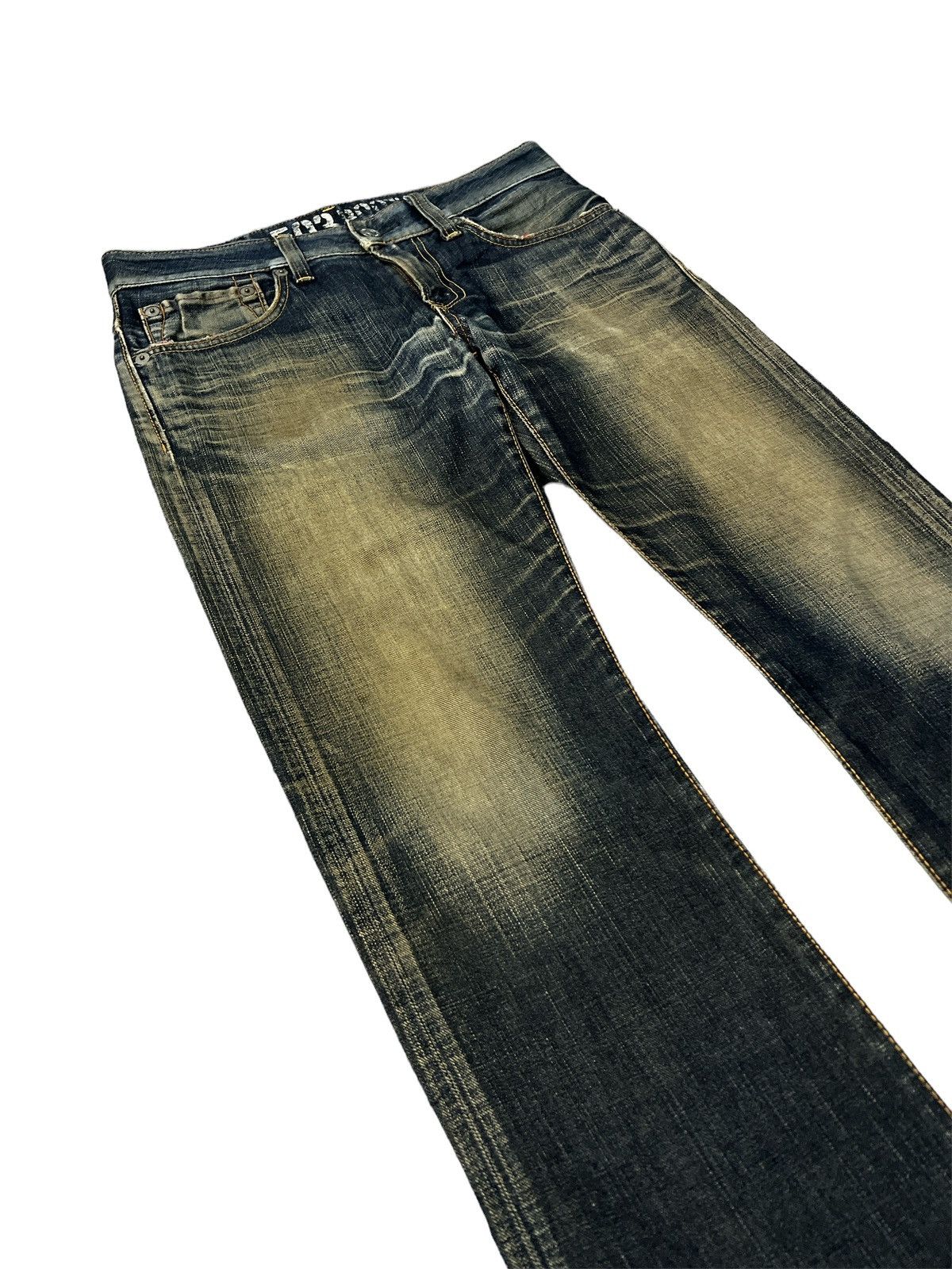 Japanese Brand × Vintage FLARED💥RUSTY EDWIN 503 BOOT DISTRESSED DENIM PANT Size US 31 - 6 Thumbnail