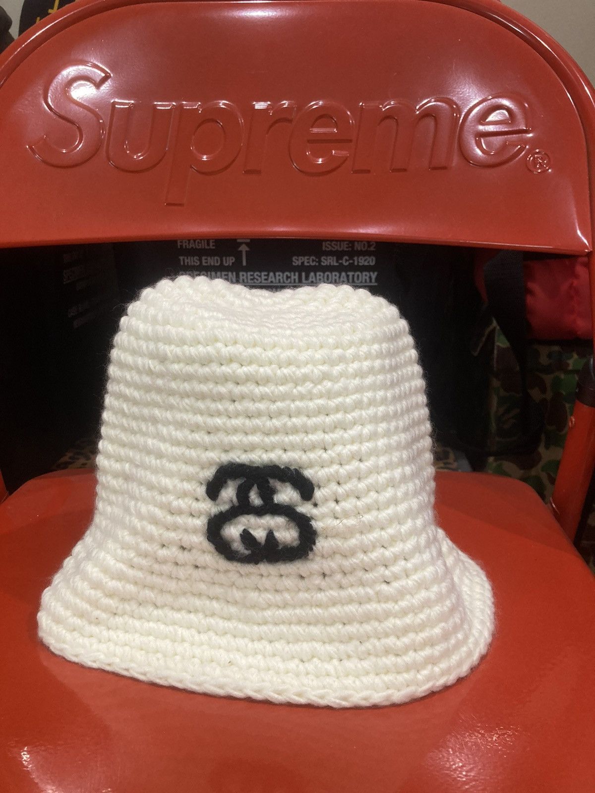 Stussy Stussy 2023FW bucket hat ss link knit bone | Grailed