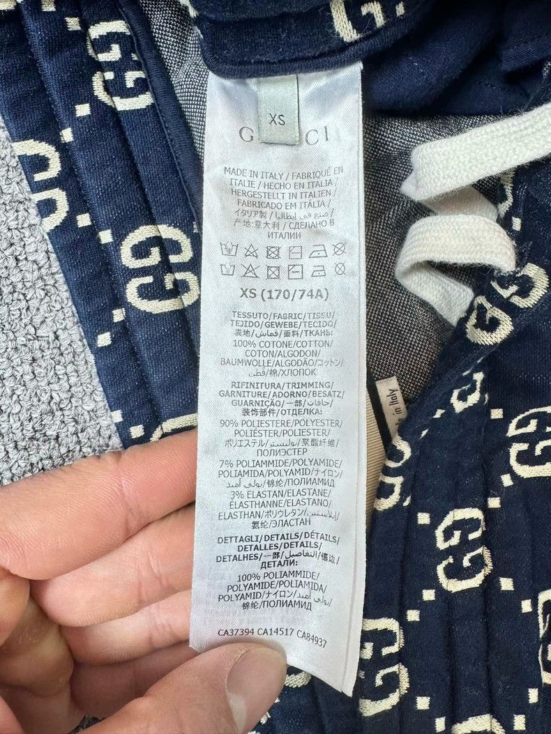Gucci Gucci Size XS Navy blue jacquard double G full logo sports Size US 29 - 5 Thumbnail