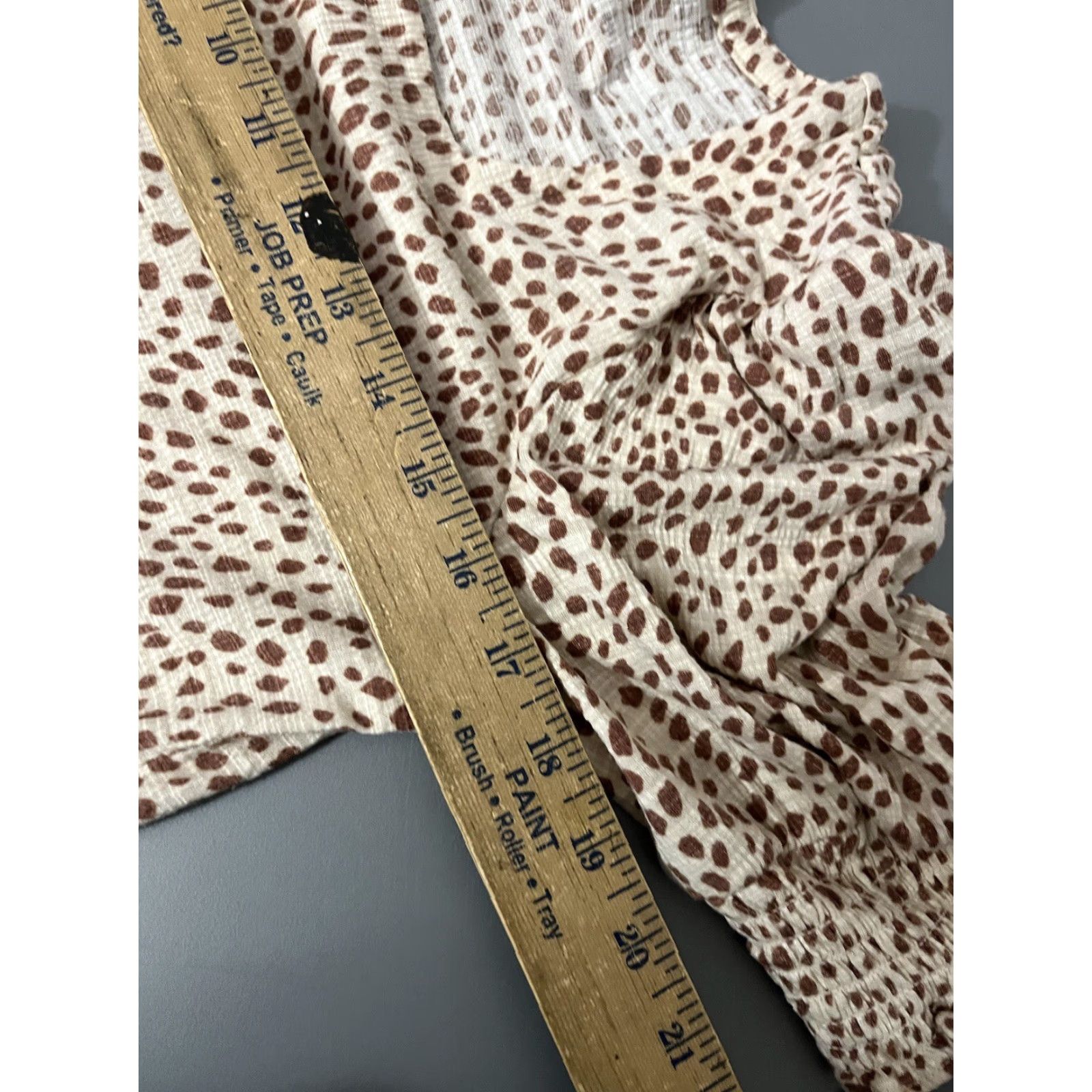 Nine West Nine West Blouse Shirt Women Multicolor Animal Print Cheetah Puff Short Sleeve Square Neck M Adult Womens Size M / US 6-8 / IT 42-44 - 5 Thumbnail