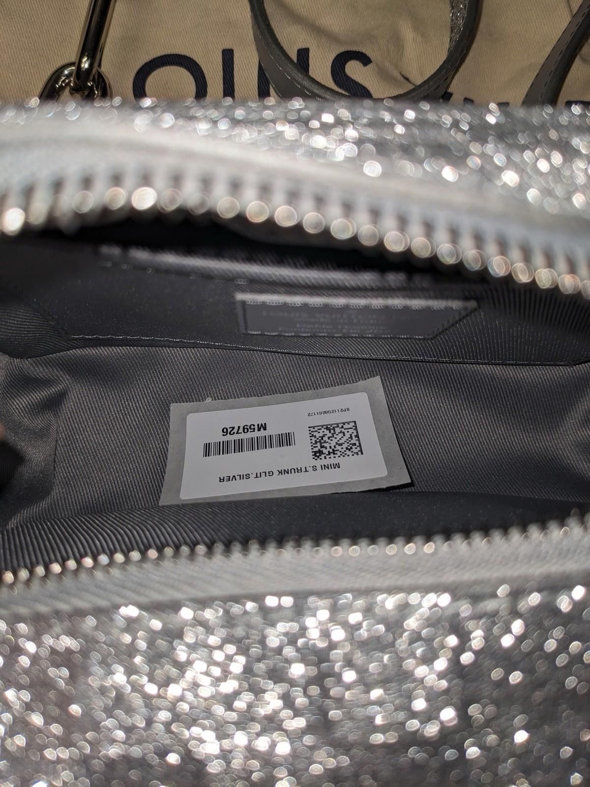 Louis Vuitton Louis Vuitton Soft Trunk Bag Glitter Silver Leather Mini Bag Size ONE SIZE - 8 Thumbnail