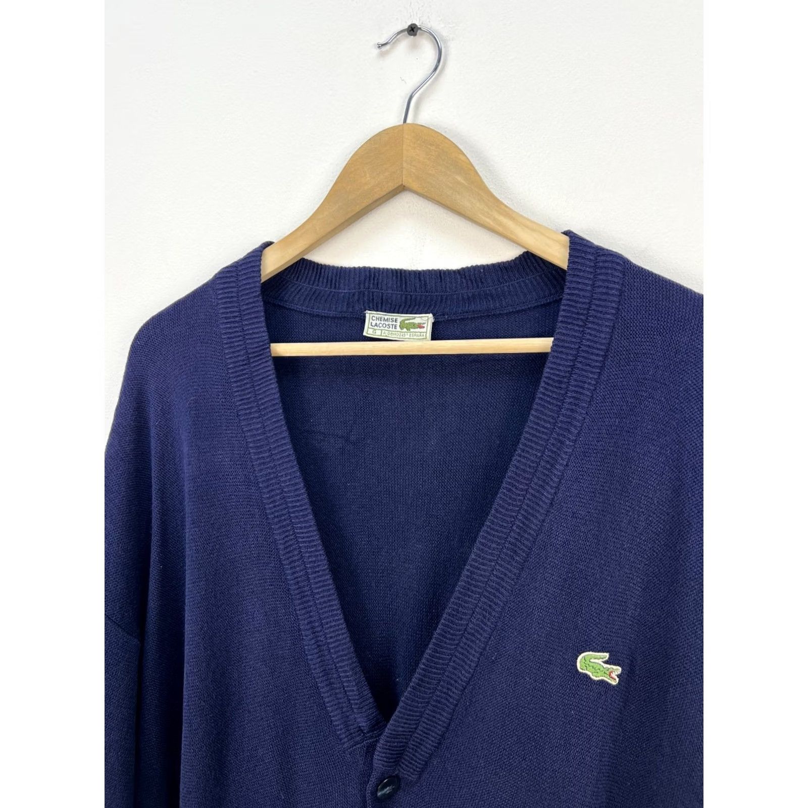 Lacoste VINTAGE Lacoste Shirt Cardigan Sweater Navy XL Men Size US XL / EU 56 / 4 - 2 Thumbnail