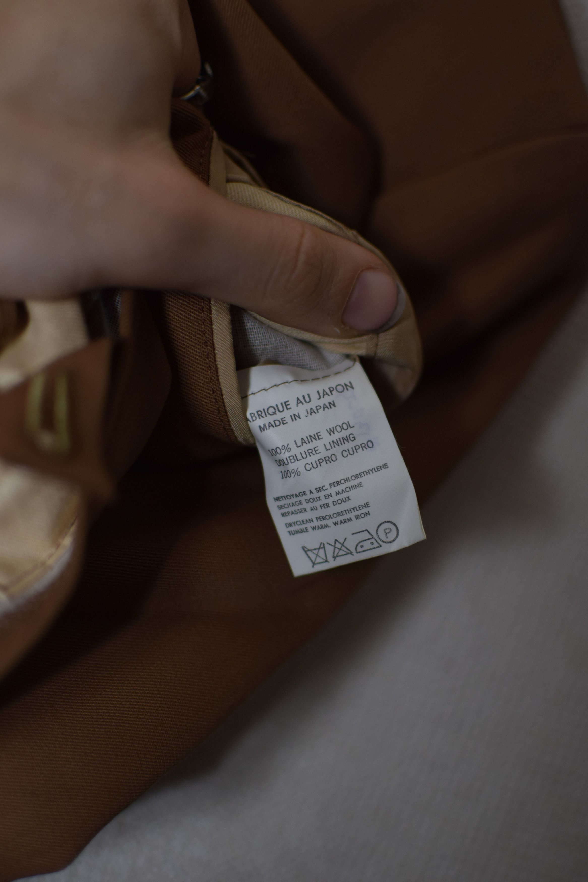 Yohji Yamamoto YYPH Archive SS88 Beige Diamond Blazer Size 52R - 12 Thumbnail
