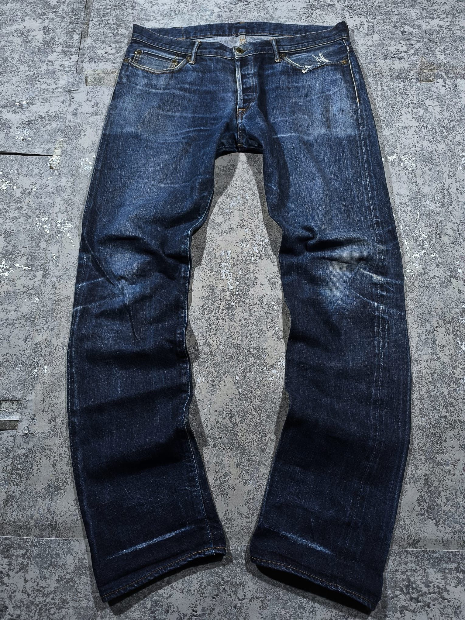 Japan Blue Vintage Japan Blue Faded Distressed Selvedge Denim Jeans Size US 36 / EU 52 - 2 Thumbnail