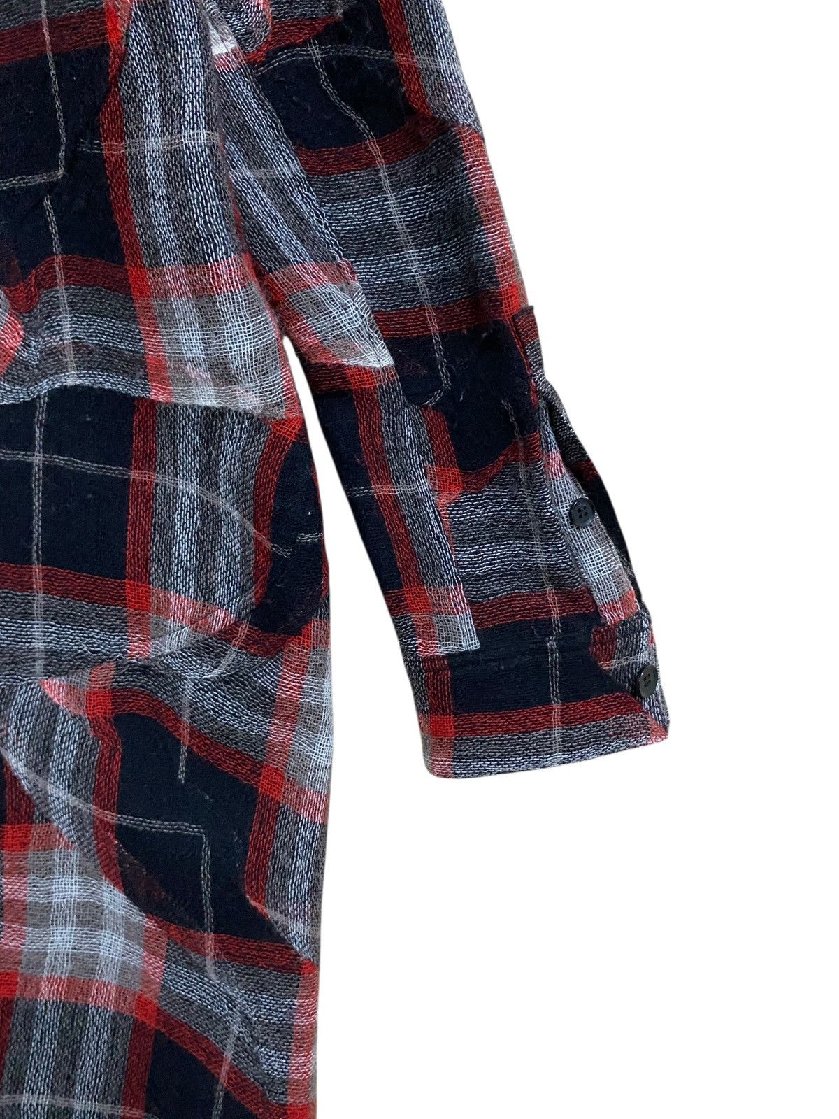 Yohji Yamamoto Rare Vintage Yohji Yamamoto Tartan Wool Parkas Hoodie 2000s Size US M / EU 48-50 / 2 - 7 Thumbnail