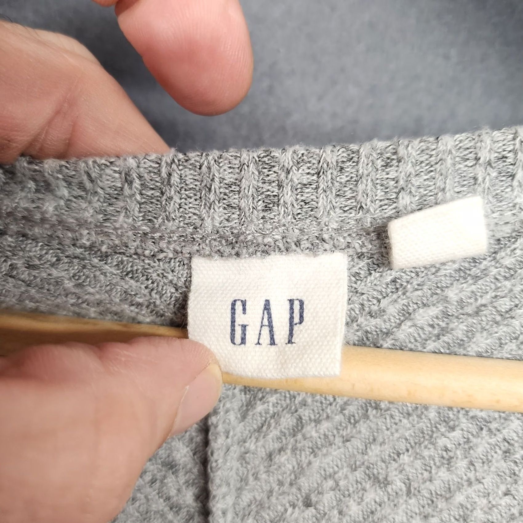 Gap Gap Dress Women's L Large Light Grey Long Sleeve Ribbed Swing Stretch Knee Length A-Line Pullover Dress Mens Womens Girls Size L / US 10 / IT 46 - 3 Thumbnail
