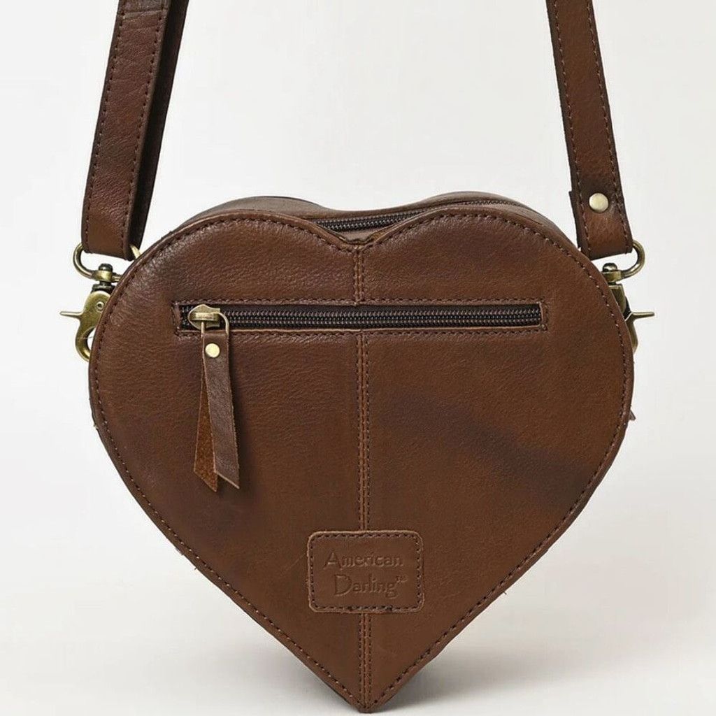 Other New Heart Canteen Purse Genuine Western Tooled Leather Women Size ONE SIZE - 5 Thumbnail