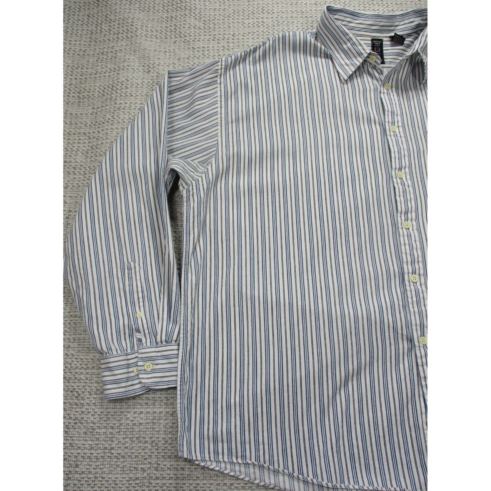 Izod VINTAGE IZOD Jeans Indigo Prep Shirt Mens 2XL XXL Long Sleeve Button Up Casual Size US XXL / EU 58 / 5 - 5 Thumbnail