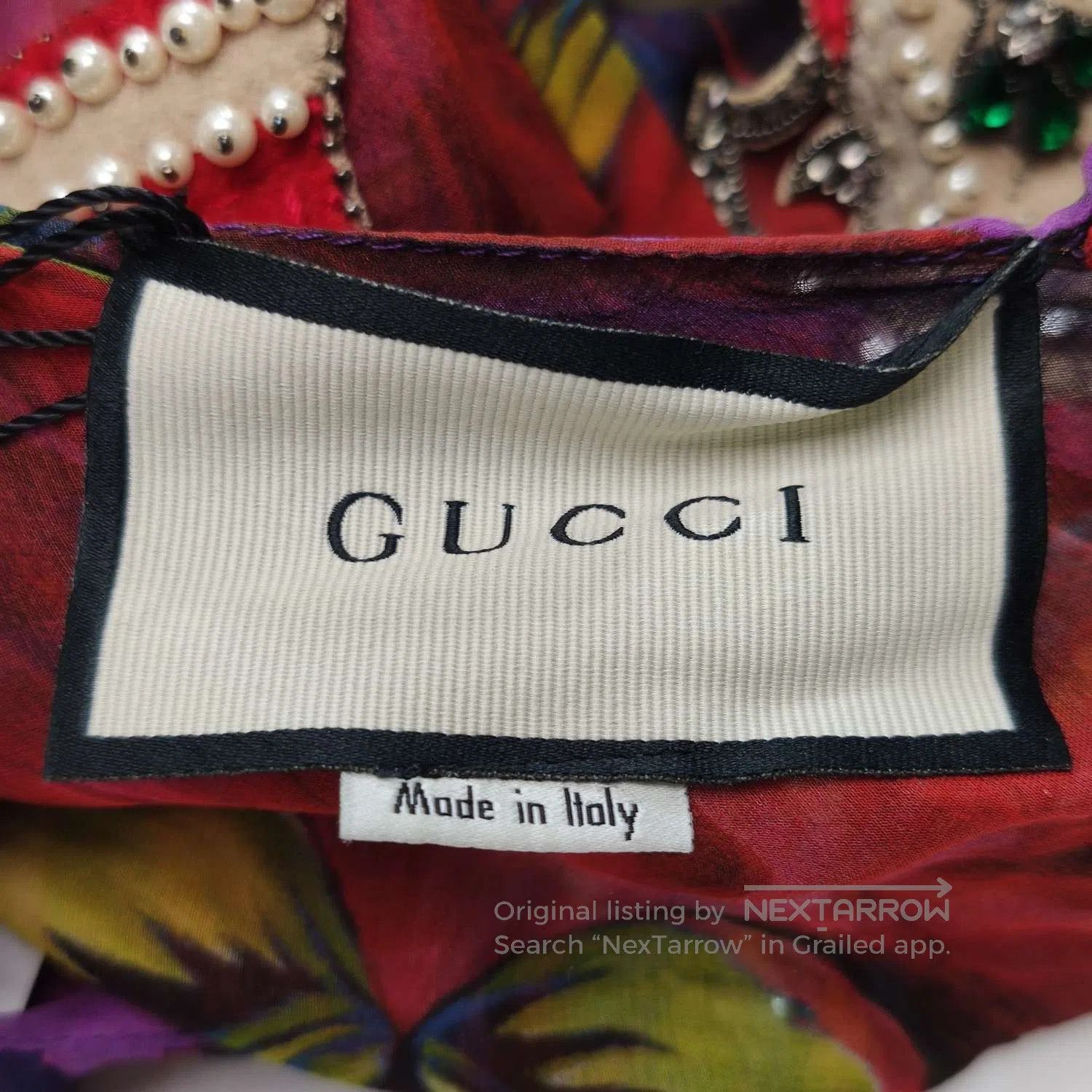 Gucci Gucci Silk Printed Crew Neck Long. Size M / US 6-8 / IT 42-44 - 2 Thumbnail