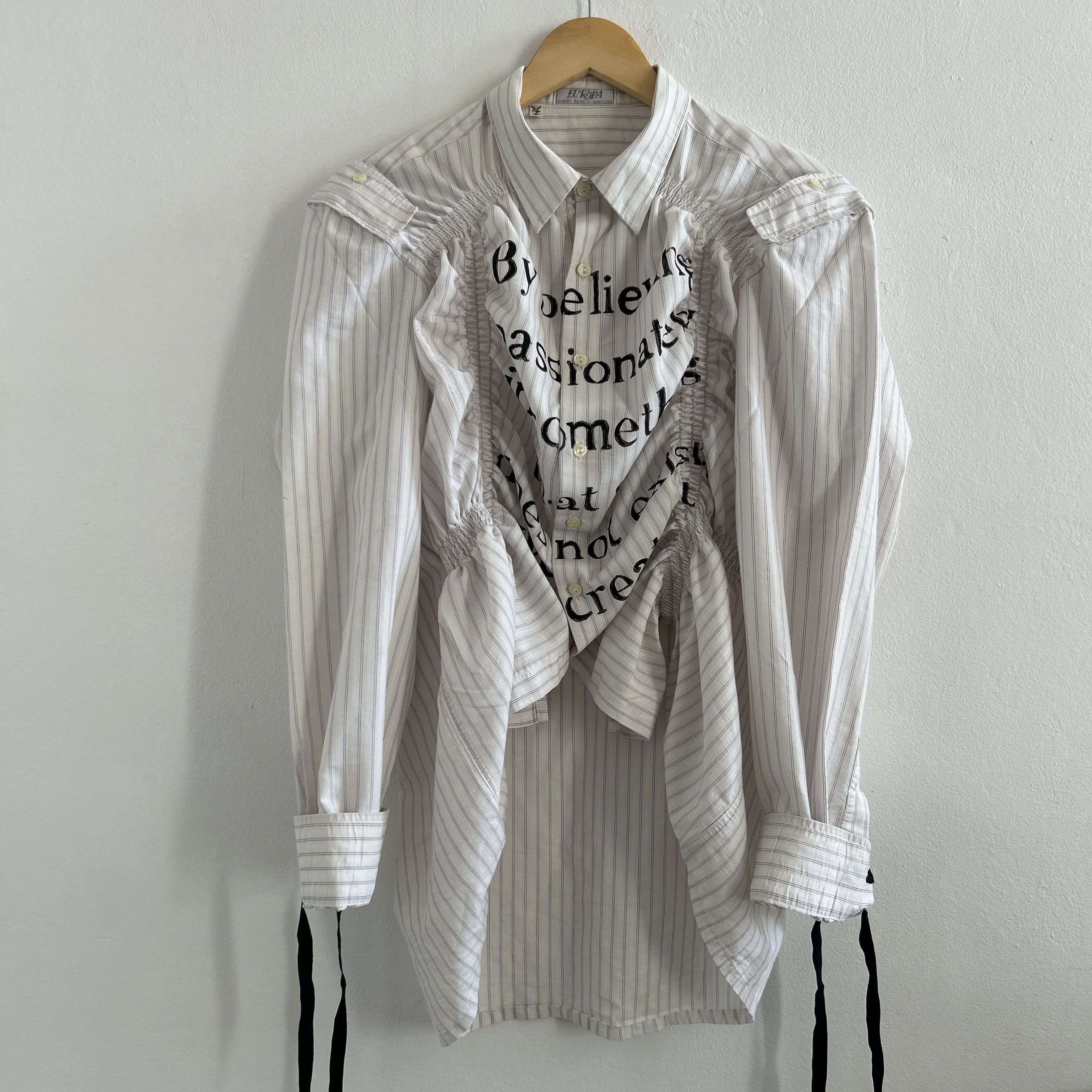 Custommade Upcycled Kafka Quote Button Up Size M / US 6-8 / IT 42-44 - 9 Thumbnail