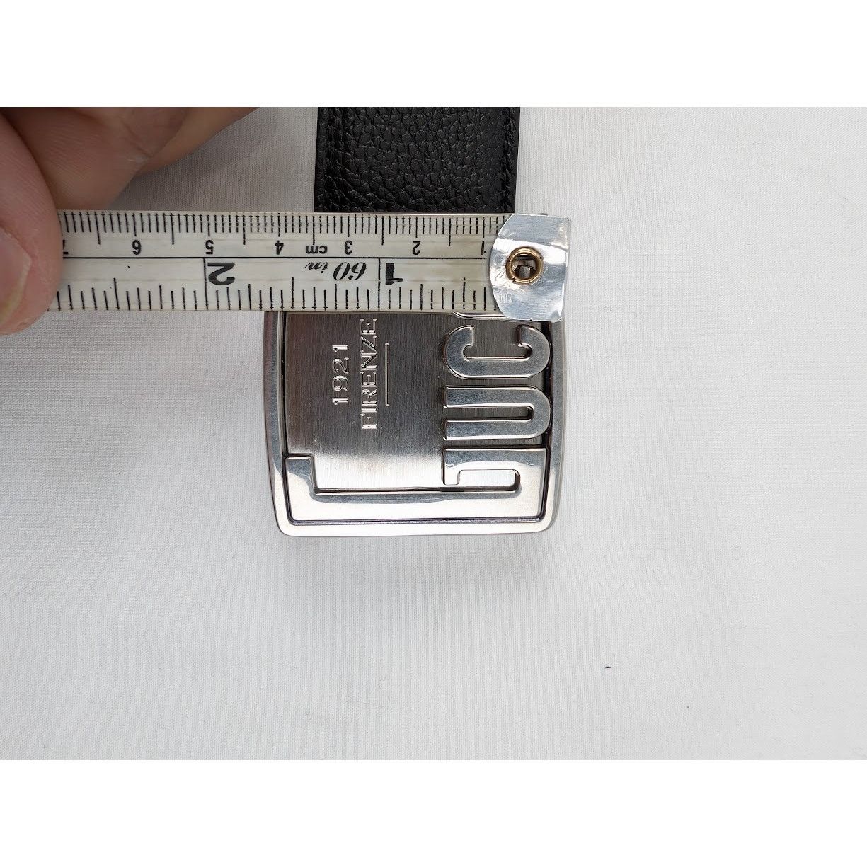Gucci o1rshd1 Size: 90 CM / Logo Plate Belt in Black Size 36 - 13 Thumbnail