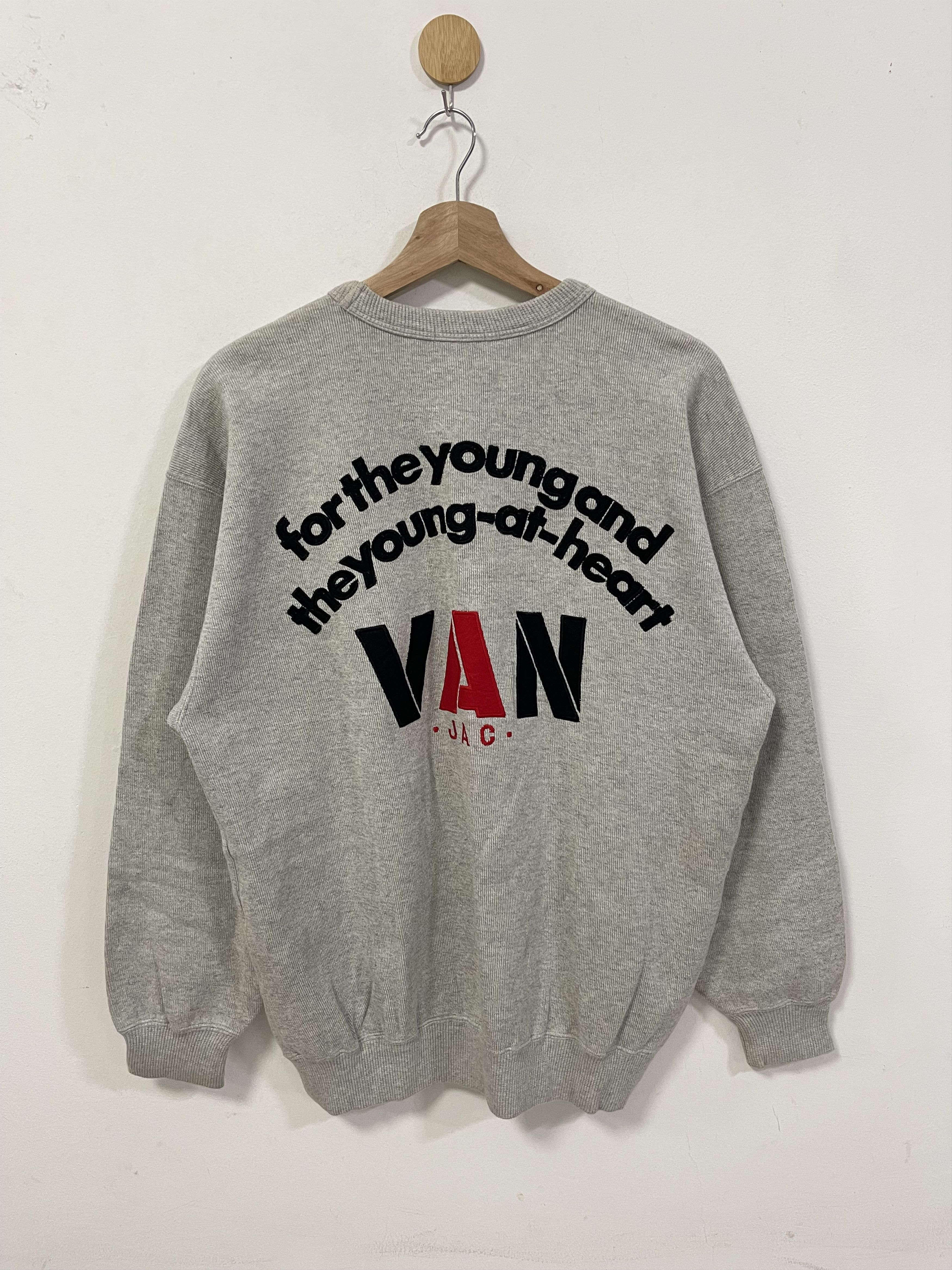 Japanese Brand × Vintage Vintage Van Jac Spellout Embroidery Crewneck Sweatshirt Size US M / EU 48-50 / 2 - 1 Thumbnail