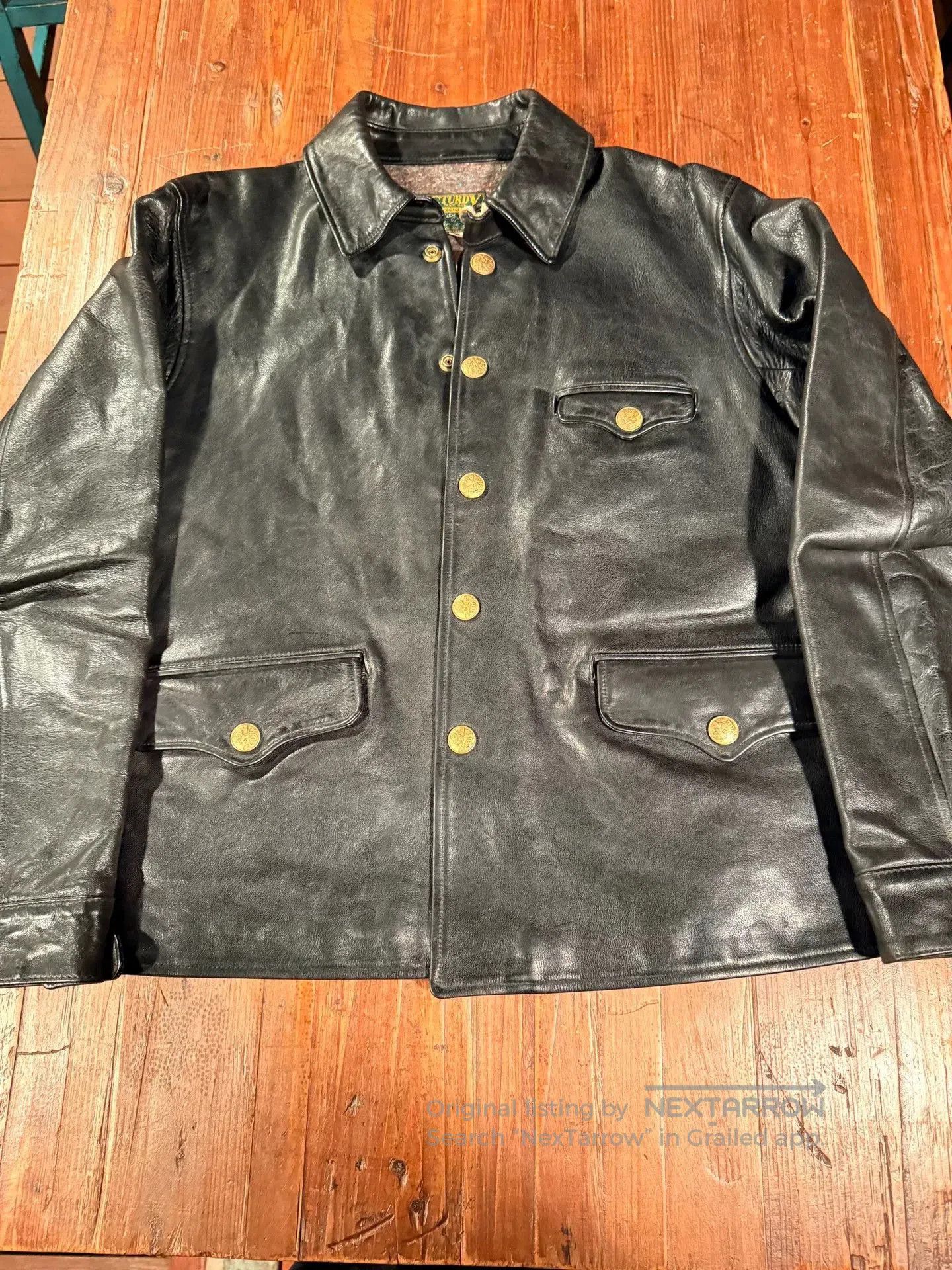 Railcar Fine Goods Sturdy Luggage Supply Conductor Leather Jacket. Size XS / US 0-2 / IT 36-38 - 1 Thumbnail
