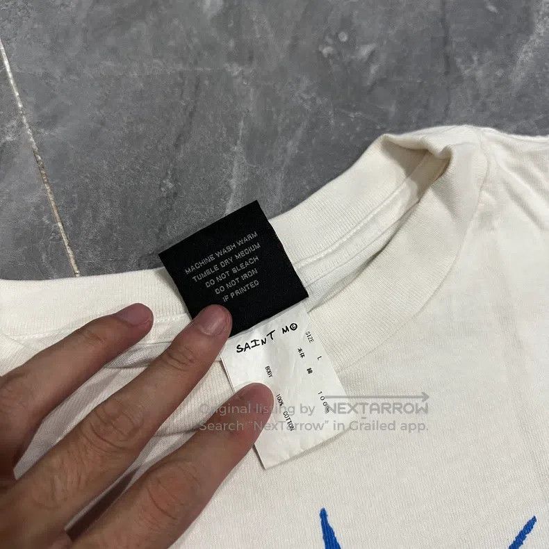 Saint Michael Saint Michael White and blue God pray short sleeves Size US L / EU 52-54 / 3 - 3 Thumbnail