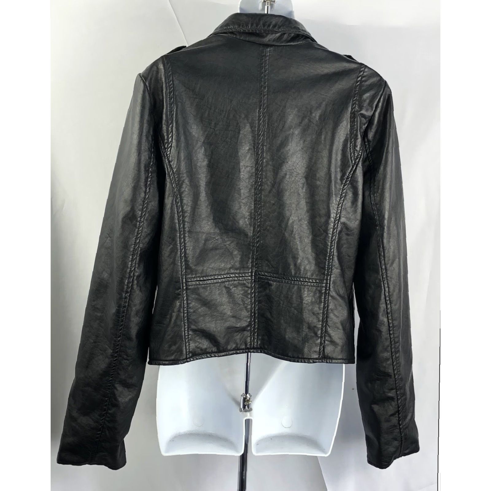 Vintage Arizona Faux Leather motorcycle Jacket L Womens Size L / US 10 / IT 46 - 4 Thumbnail