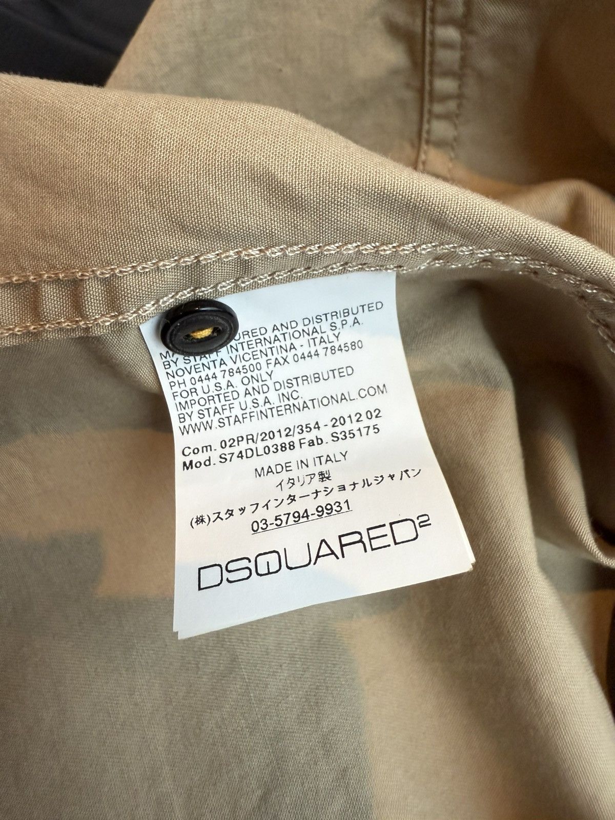 Dsquared2 FW12 Dsquared2 tan patch logo army shirt khaki 48 M L rare Size US M / EU 48-50 / 2 - 19 Thumbnail