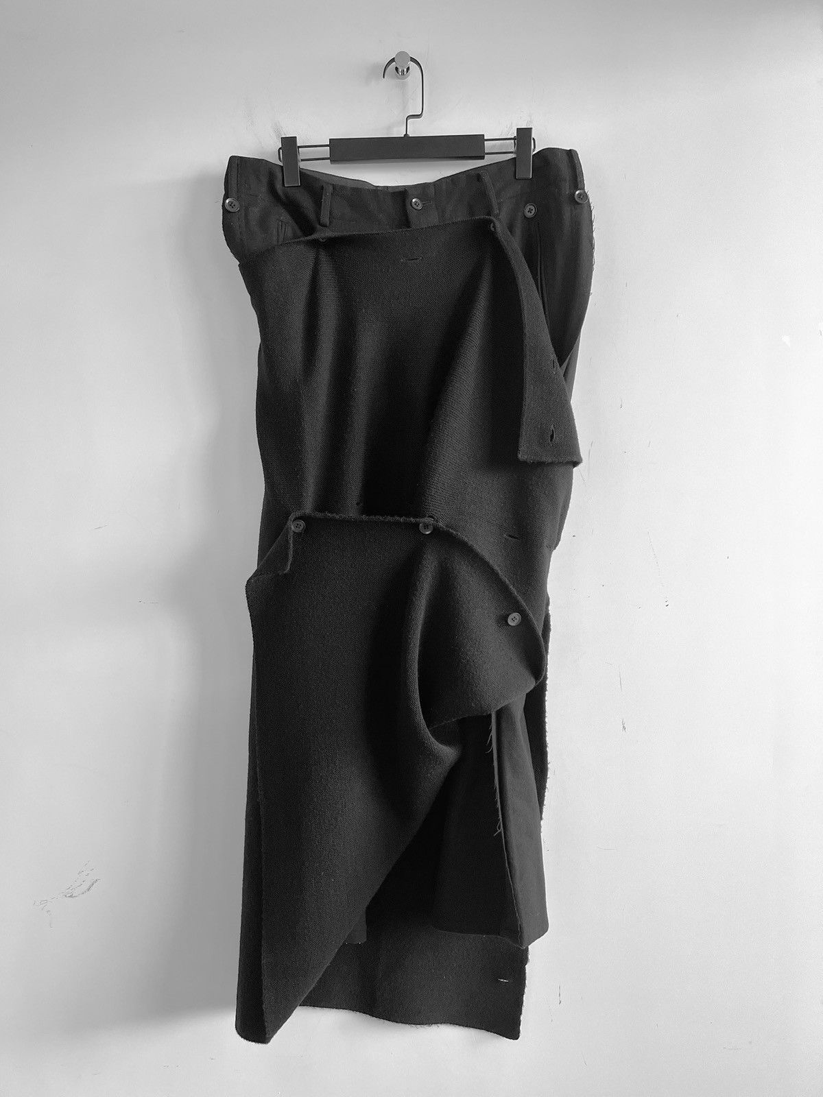 Yohji Yamamoto Yohji Yamamoto Pour Homme - Wool Layered Wrap Pants Size US 30 / EU 46 - 1 Thumbnail