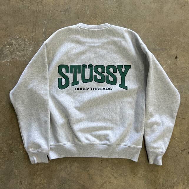 Stussy Burly Threads Crewneck Sweater L