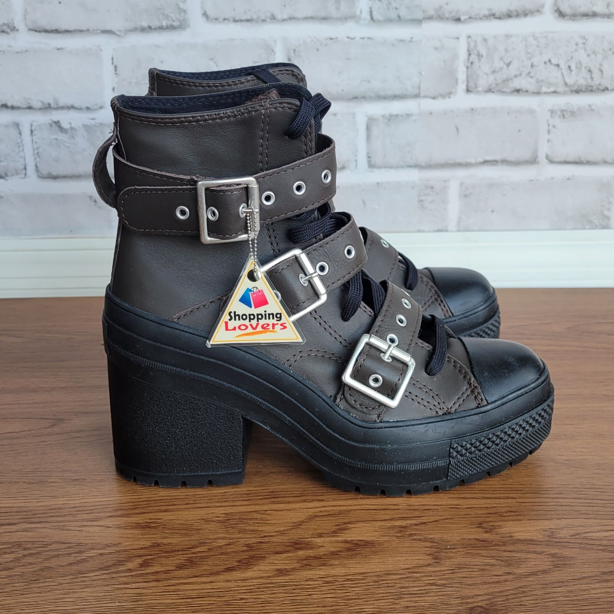 Converse ❤️Converse Chuck 70 De Luxe Heel Leather Buckles Womens Boot Size US 10.5 / IT 40.5 - 12 Thumbnail
