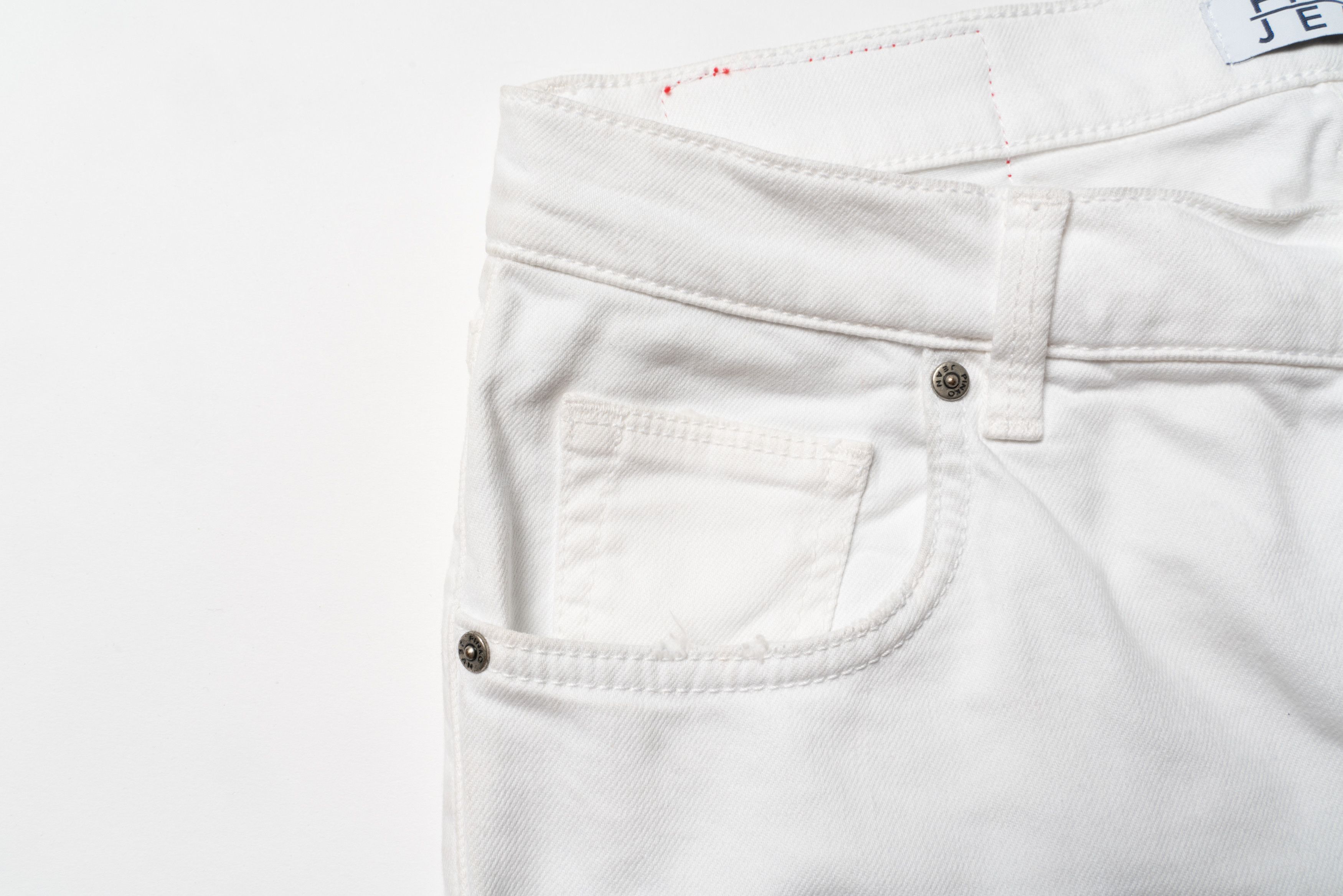 Pinko 🔴 PINKO JEANS Distressed Denim Jeans White Black Tie Dye Size 28" / US 6 / IT 42 - 3 Thumbnail