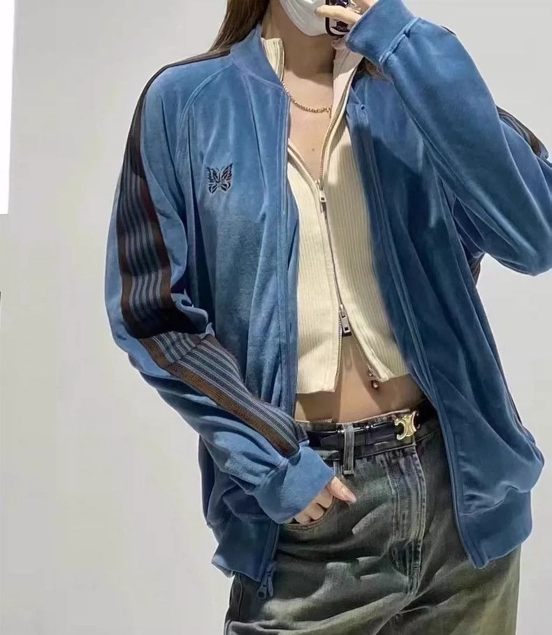 Needles NEEDLES Blue Velvet Jacket XL - dmc Size US XL / EU 56 / 4 - 1 Thumbnail