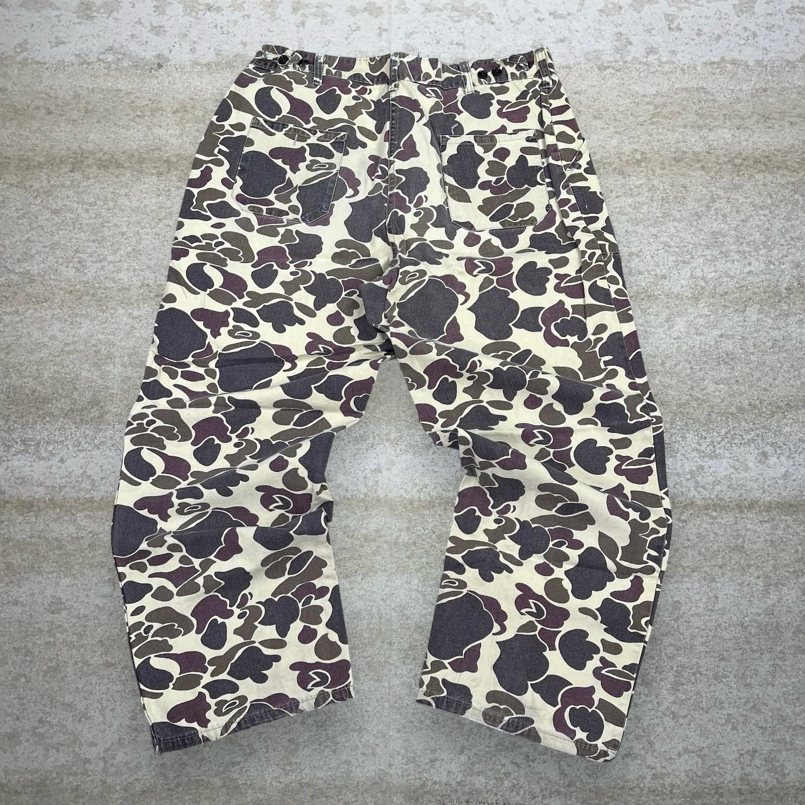 image of True Vintage Winchester Hunting Camo Pants Duck Pattern 70's in Brown, Men's (Size 36)