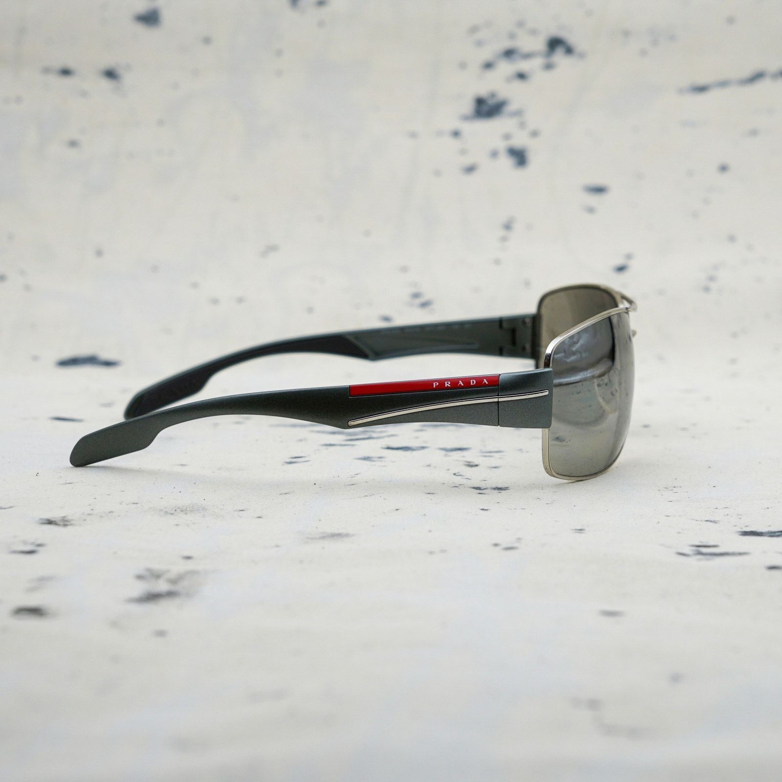 Prada Prada linea rossa sps 53n silver aviator sport sunglasses Size ONE SIZE - 3 Thumbnail