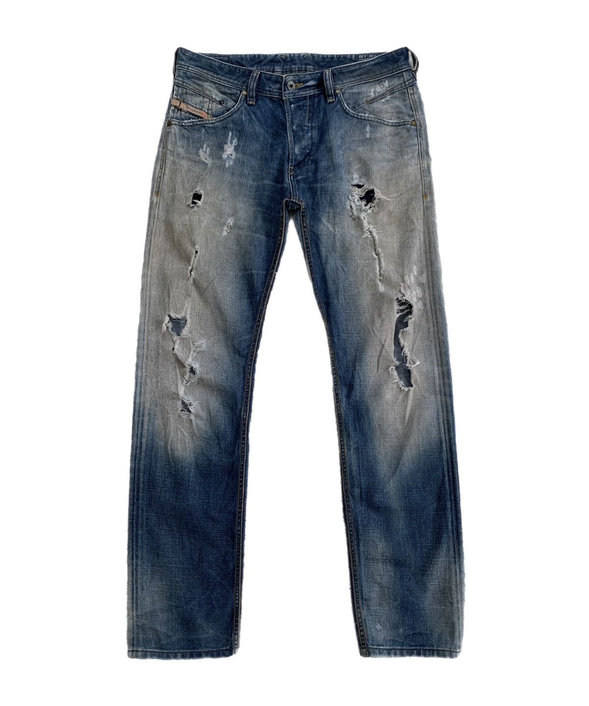 Diesel Distress Diesel Blue Eyecons 2014/1 Edition Denim Pant Size US 35 - 1 Thumbnail