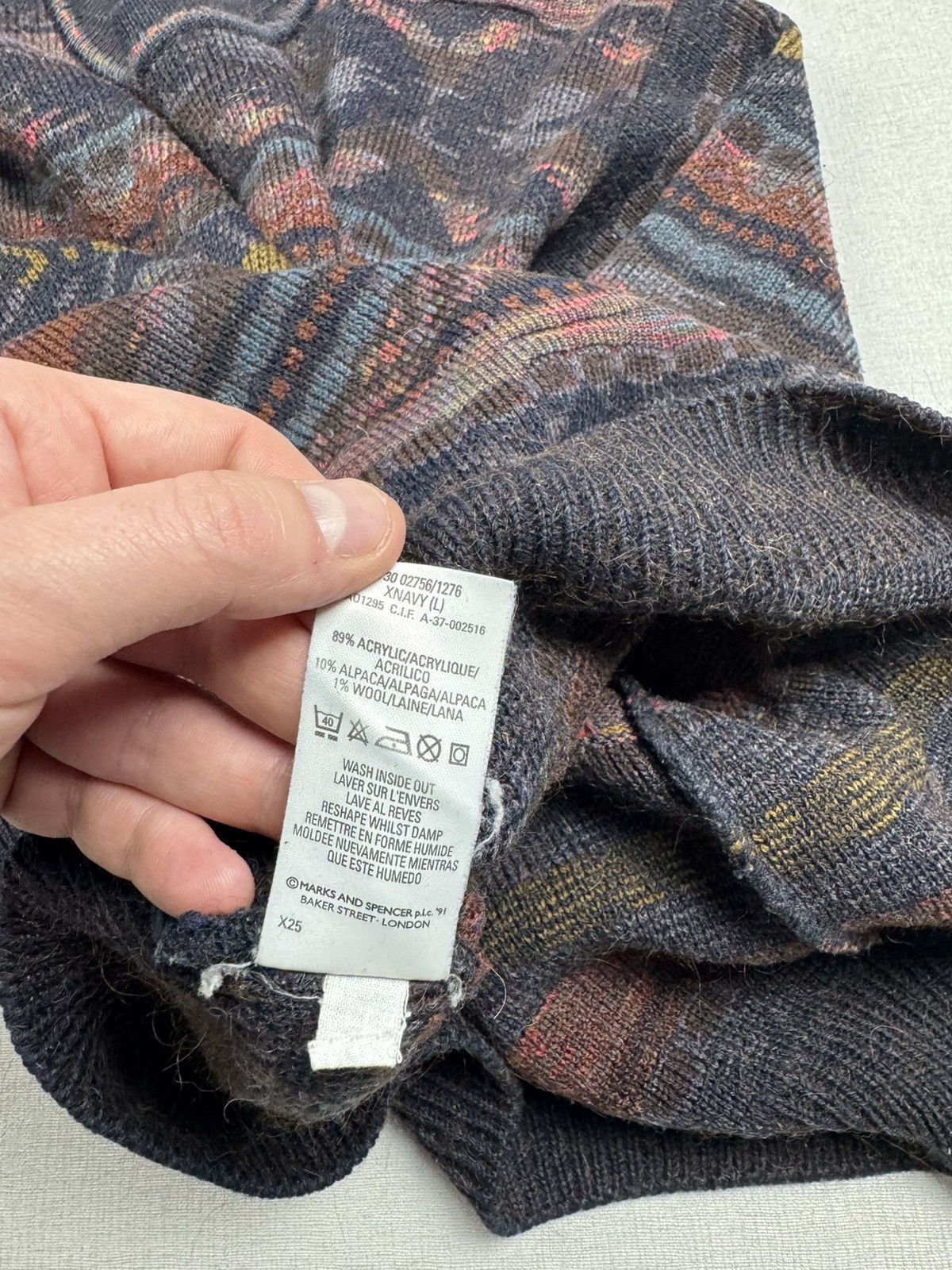 Marks & Spencer Vintage St. Michael Makes Spencer Patterns Acrylic Sweater Size US L / EU 52-54 / 3 - 6 Thumbnail