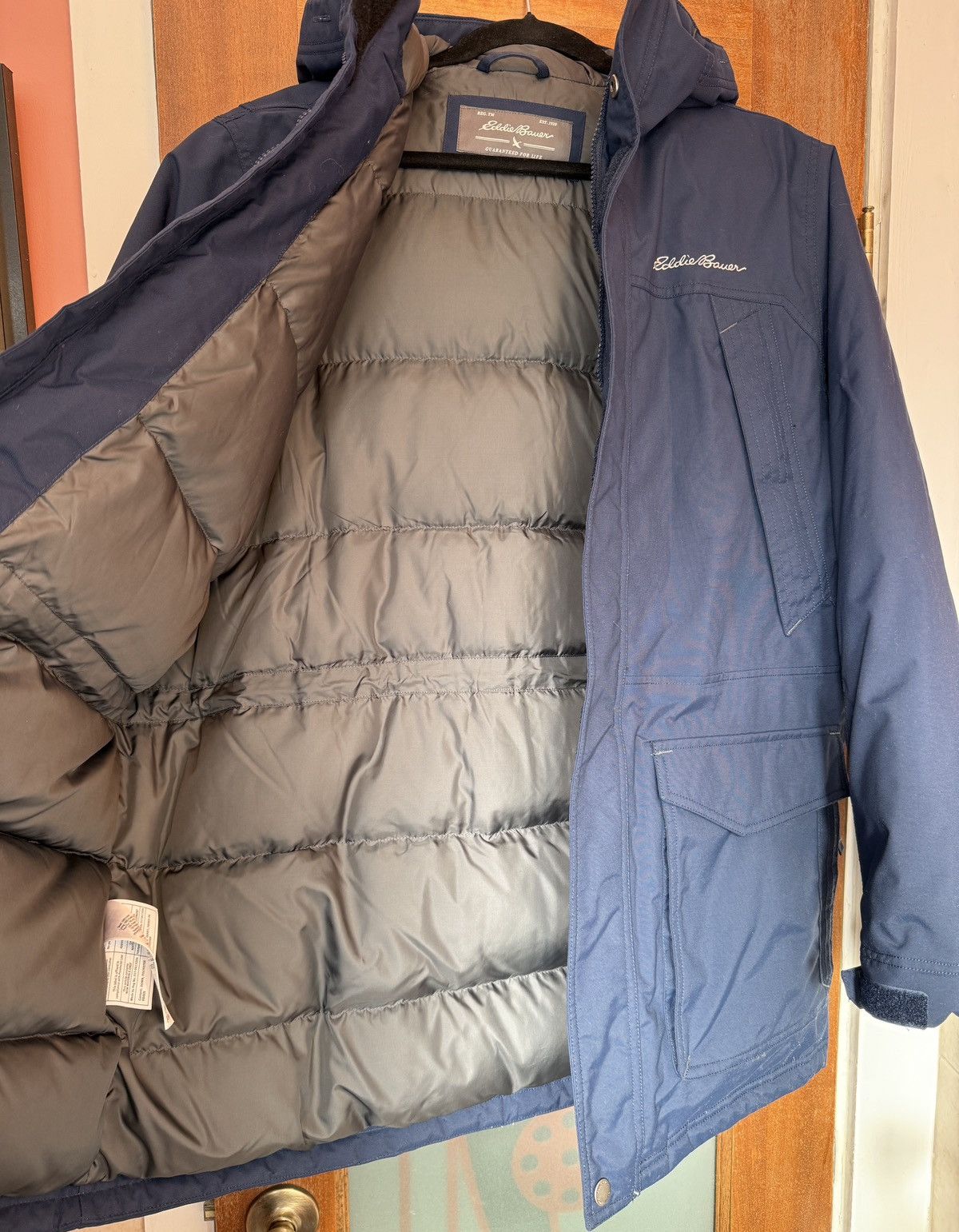 Eddie Bauer Eddie Bauer Men’s Navy Premium DOWN Hooded Weatheredge Parka Size US L / EU 52-54 / 3 - 9 Thumbnail