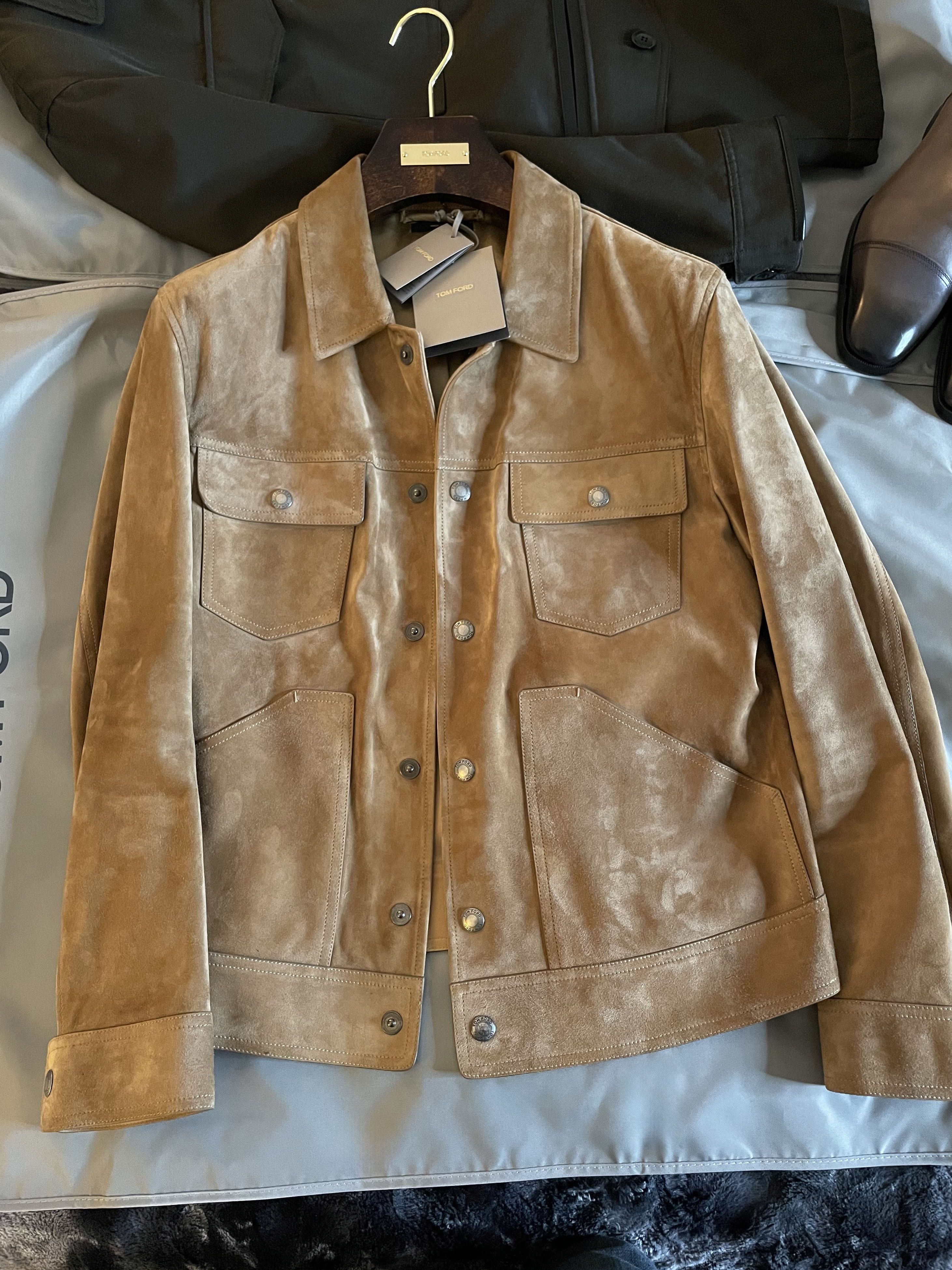 Tom Ford A-List Fave Coveted New $8,700 w/tax TOM FORD Suede Trucker Size US L / EU 52-54 / 3 - 3 Thumbnail