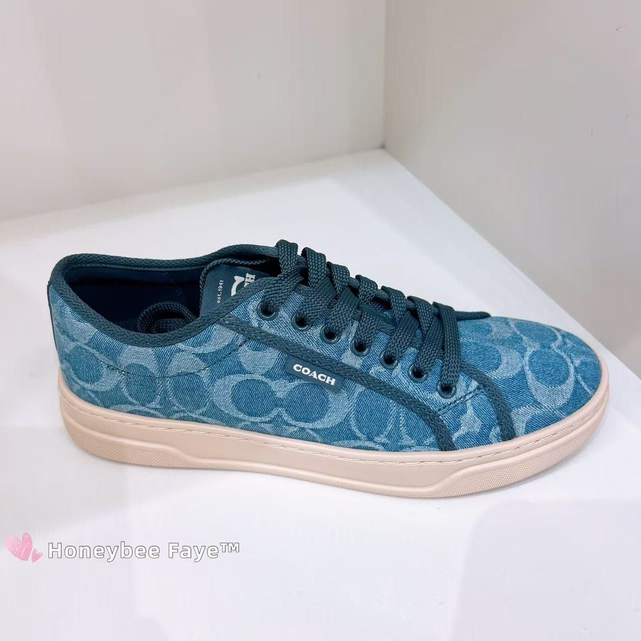 Coach Canvas Sneaker In Signature Denim CDQ99 Size US 8 / IT 38 - 2 Thumbnail