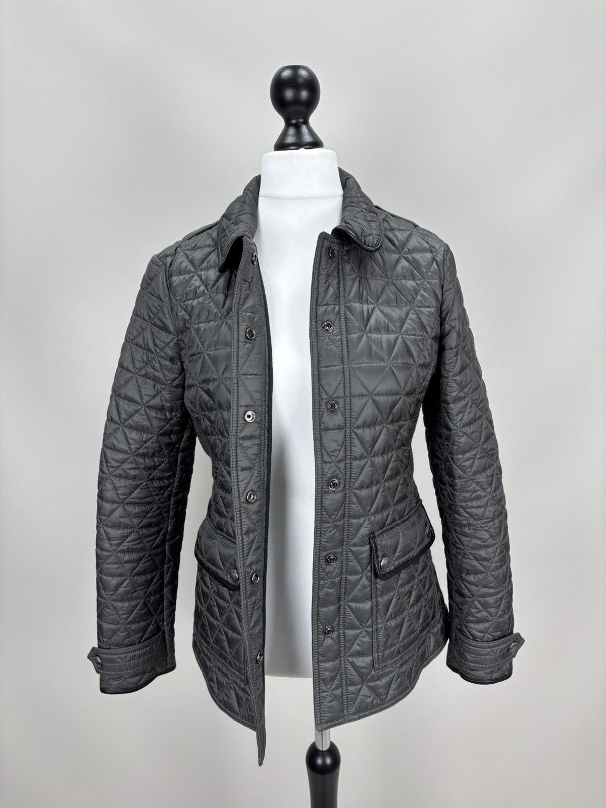 Burberry Womens quilted jacket Burberry Brit Size M Color Gray Size M / US 6-8 / IT 42-44 - 14 Thumbnail