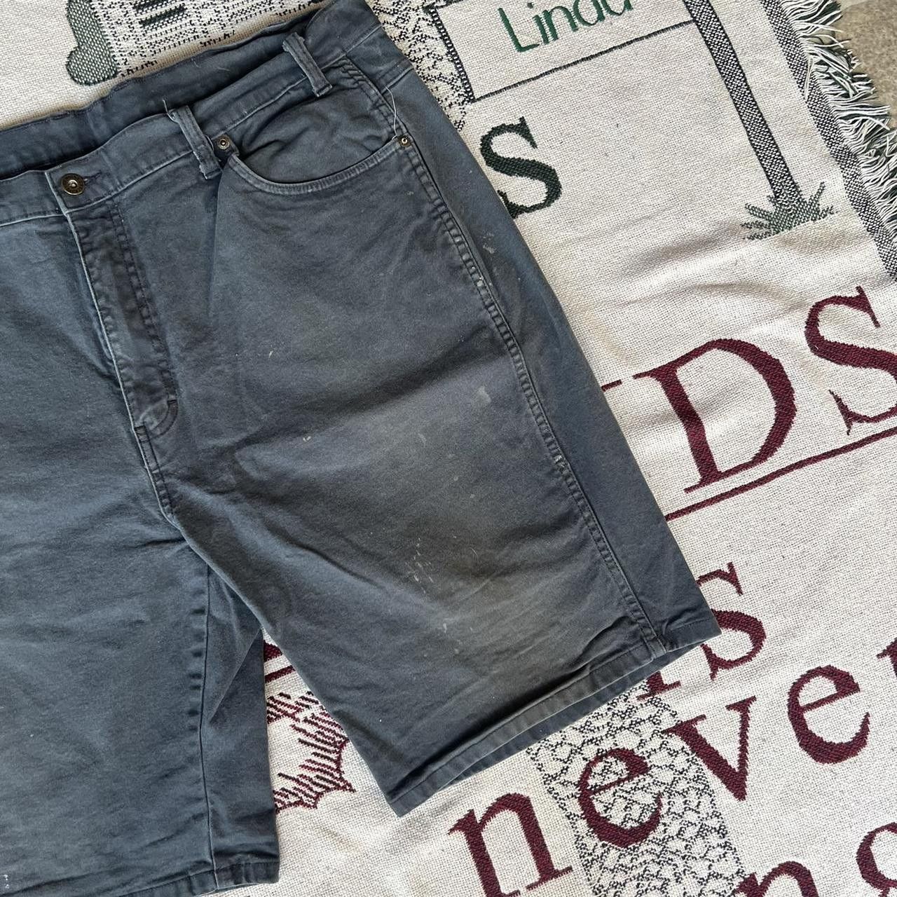 Vintage Crazy Vintage 2000s/Y2K Dark Navy Blue Faded Paint Splatter Skater Style Dickies Cargo Shorts Size US 40 / EU 56 - 3 Thumbnail